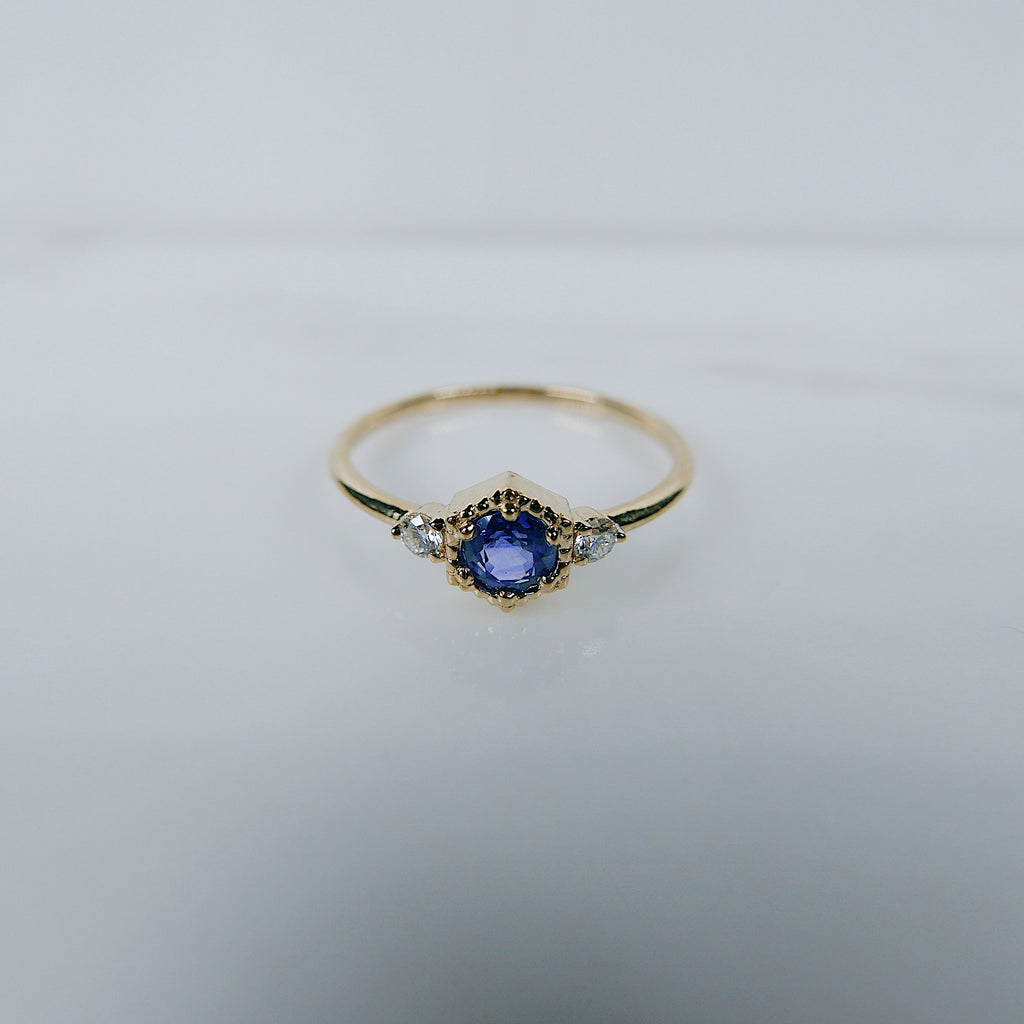 Harlow Blue Sapphire and Diamond ring
