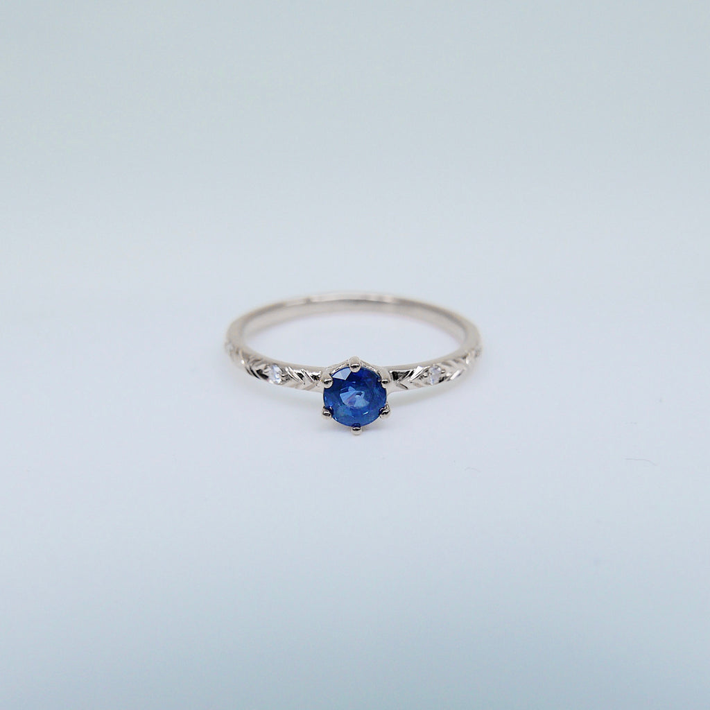 Claire Blue Sapphire Ring 14k Gold