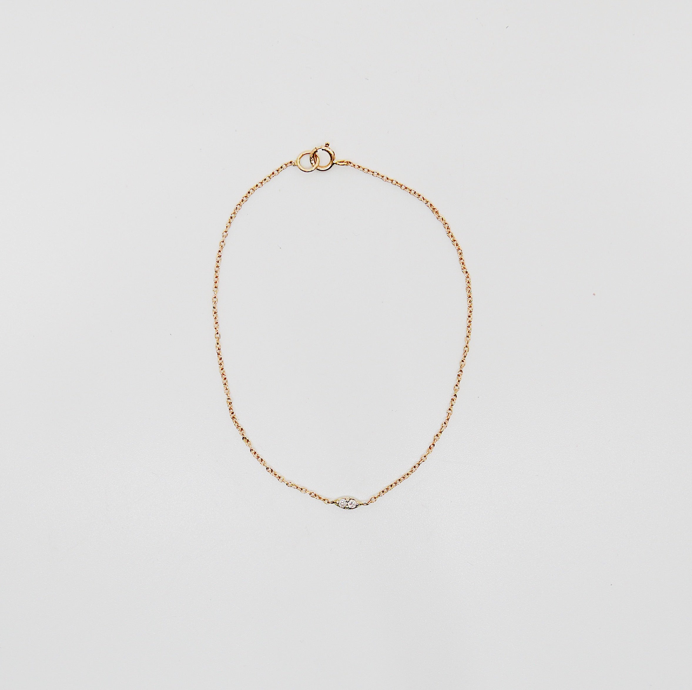 Deja Vu Diamond Bracelet, Diamond Bracelet, Double Diamond Bracelet, 14k Gold Diamond Bracelet, Dainty Diamond Bracelet, Dainty 14k Gold