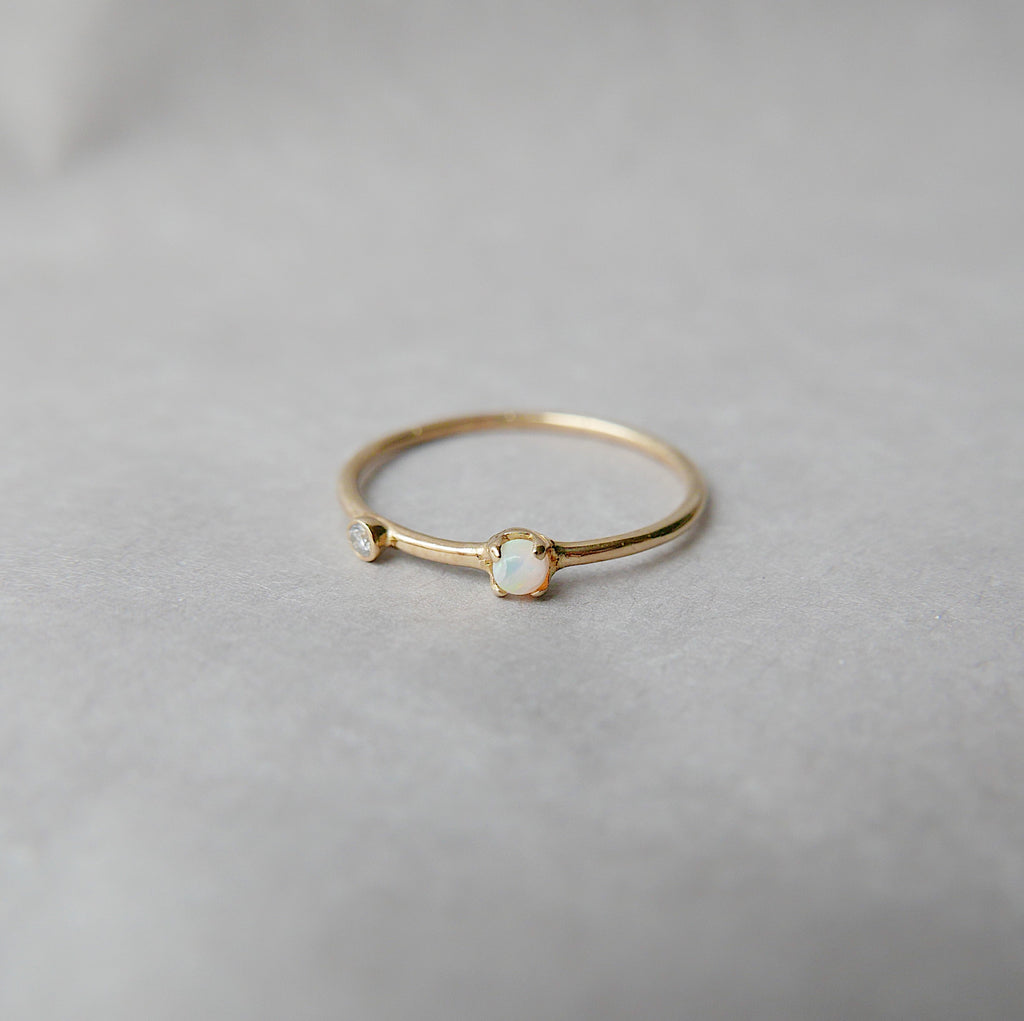 Opal Duet Ring Small