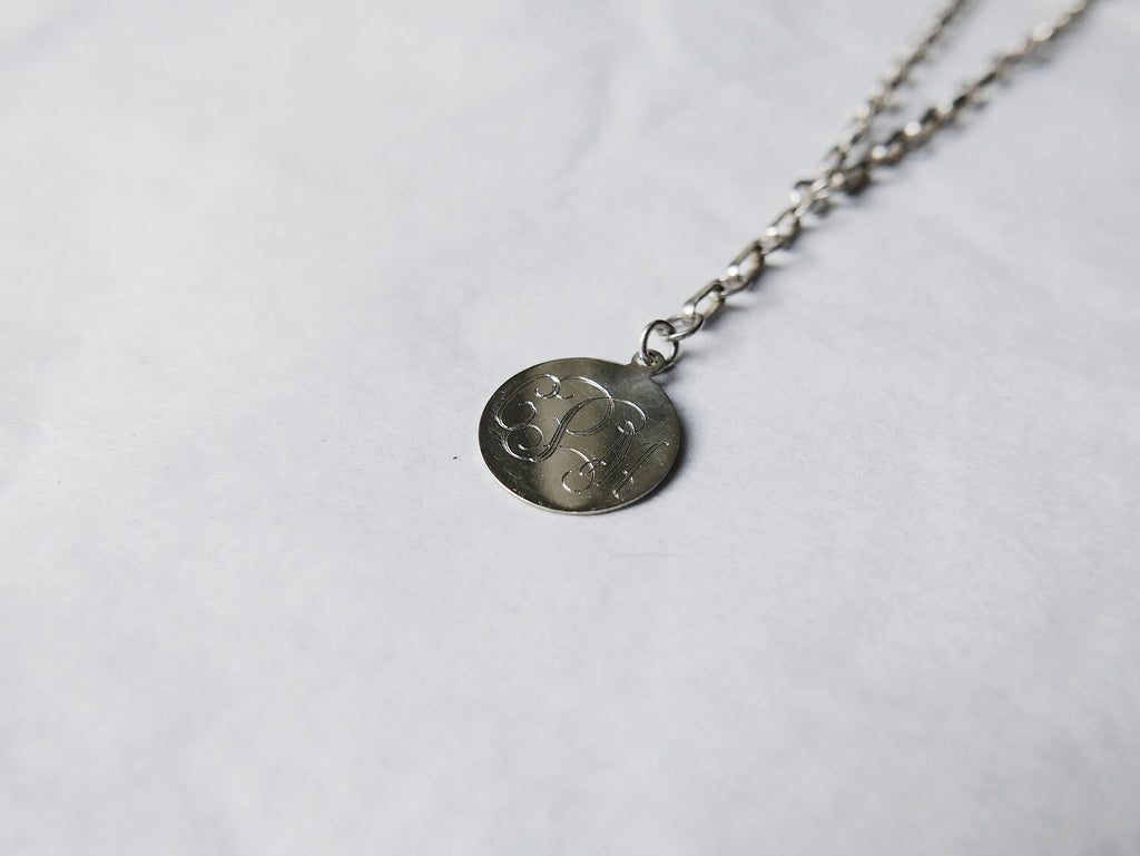 Large Coin Chain Lariat Necklace, Coin necklace, sterling silver, personalized coin necklace, personalized necklace, lariat chain necklace