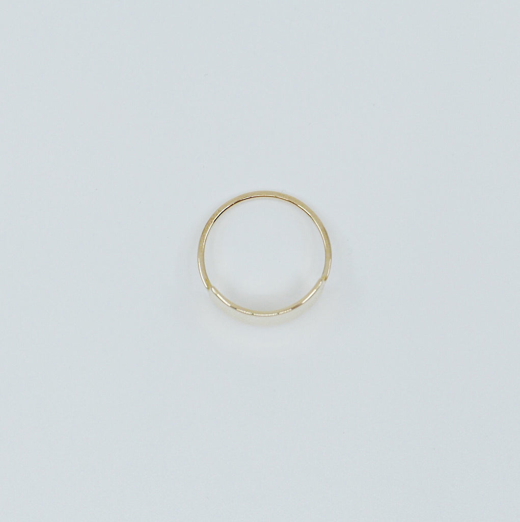 Slim ID Ring Large, personalized ring, bar ring, customizable ring, 14k gold personalized ring, 14k gold bar ring