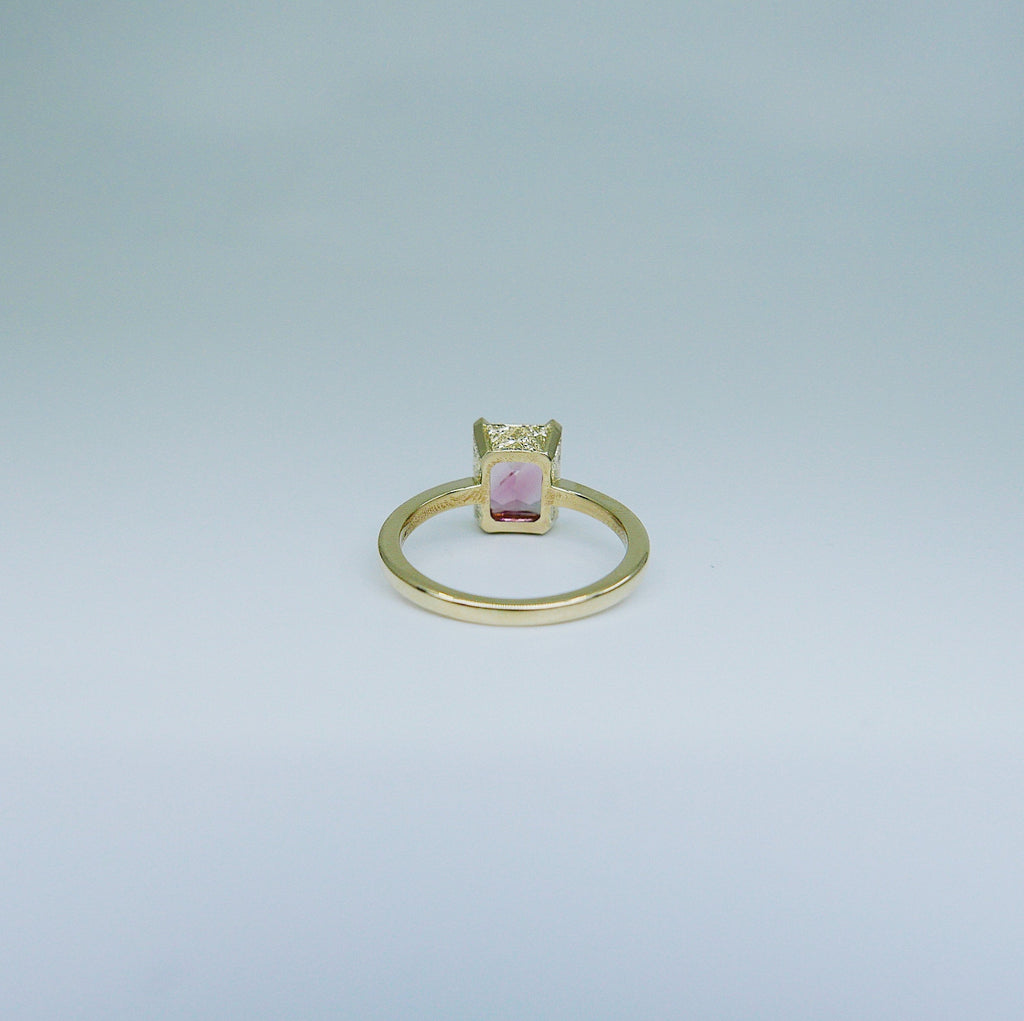 Carolina Tourmaline Ring, Pink tourmaline ring, tourmaline ring, pink wedding ring, statement pink engagement ring