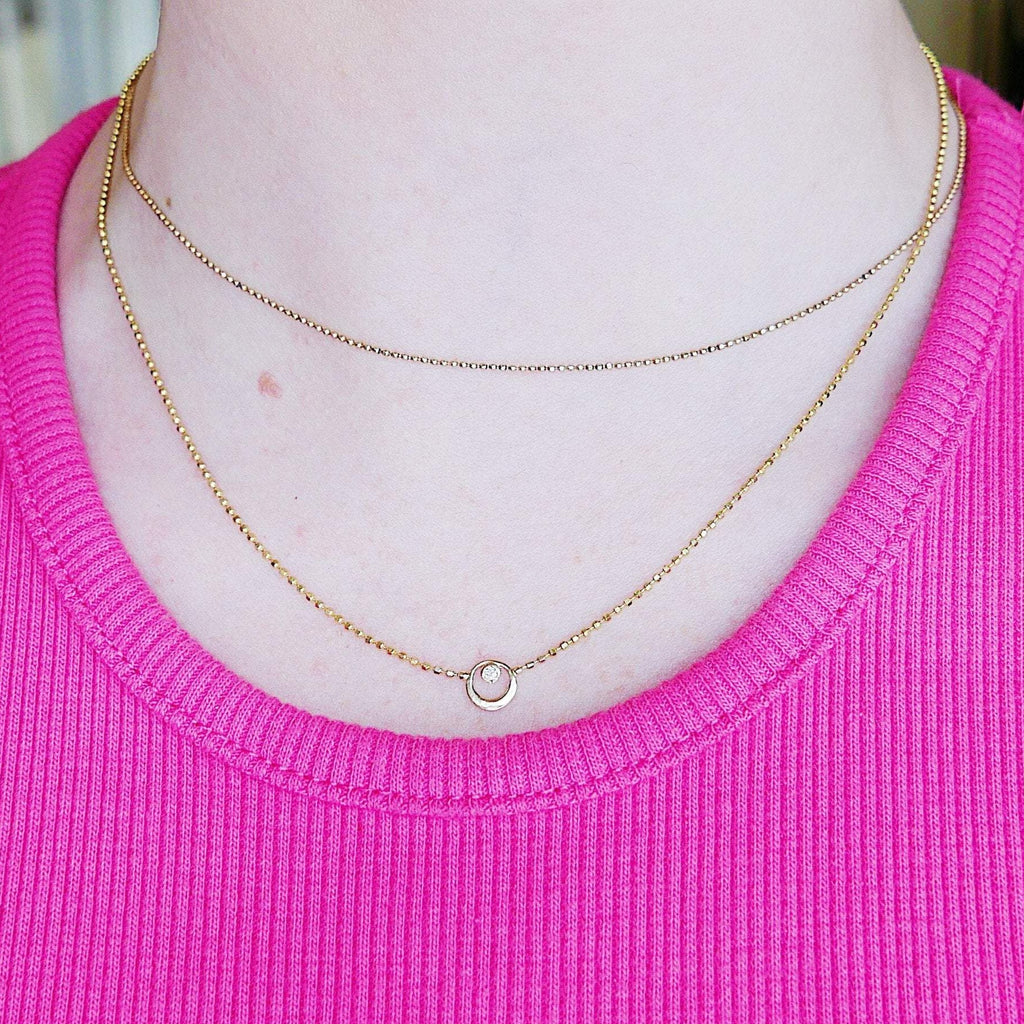 Topsy Turvy Double Chain Necklace