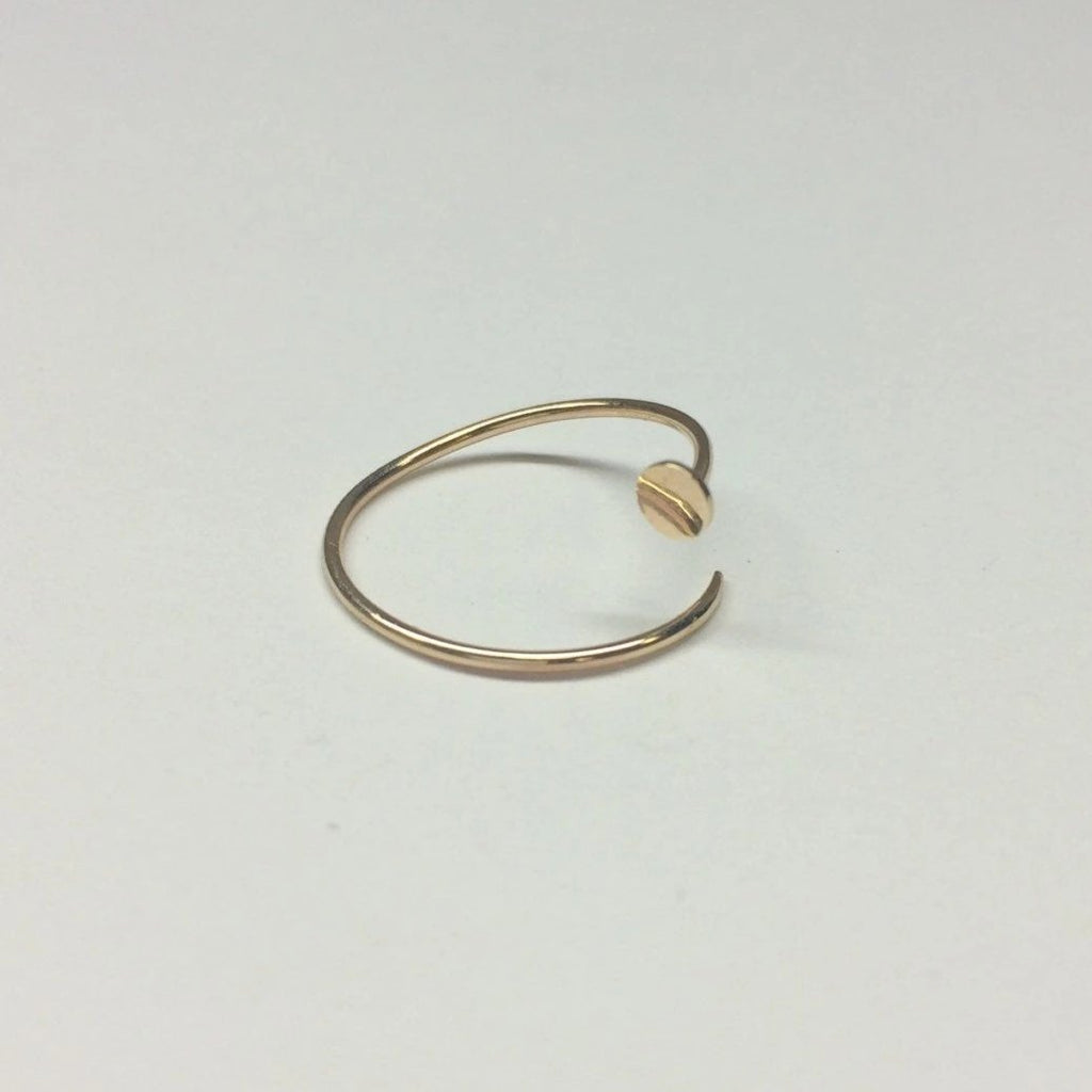 Nailed it Ring or Earring, 14k gold Nail earring, Nail hoop, 14k Nail ring, Nail midiring, swirl earring