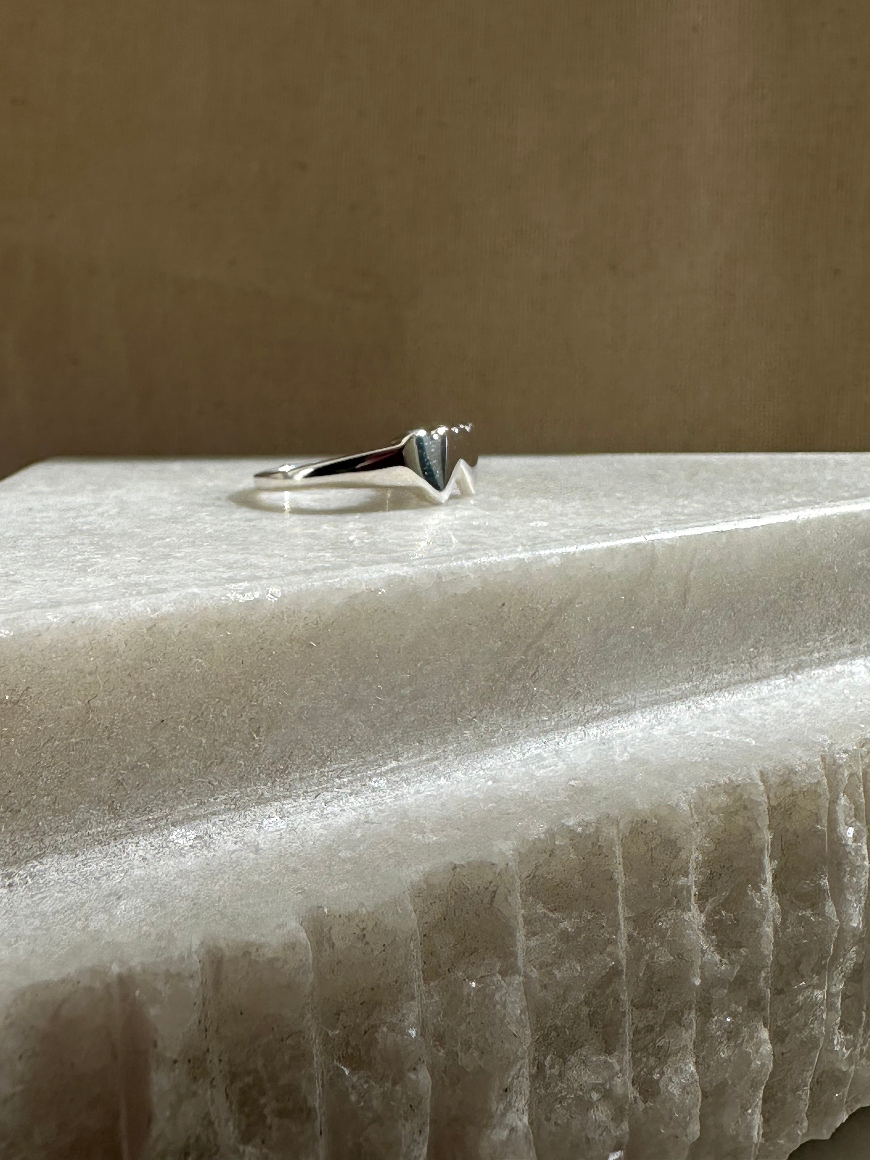 Lovers and Friends Signet Silver Ring (SPECIAL)