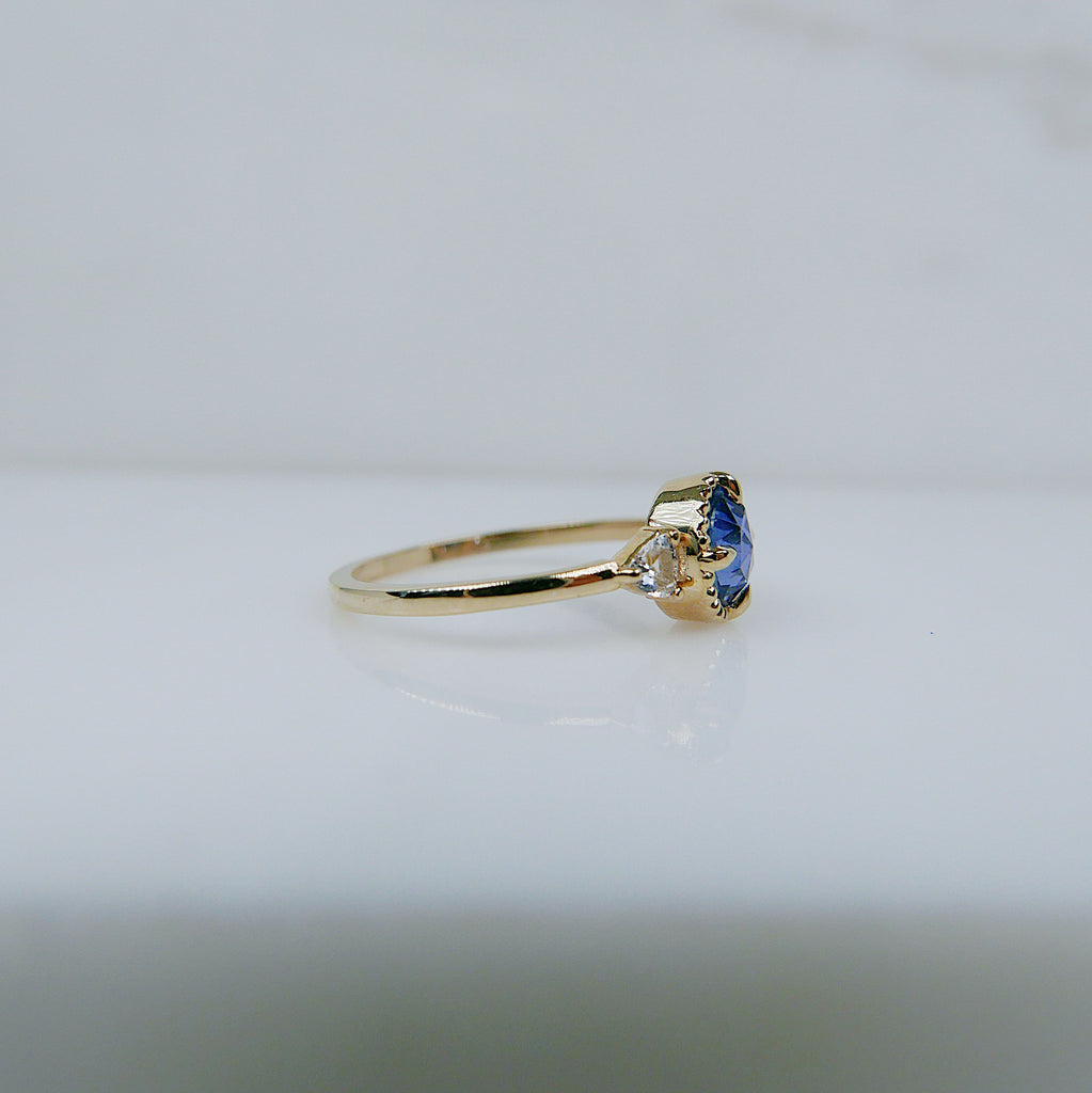 Bardot Blue Rosecut Sapphire Ring