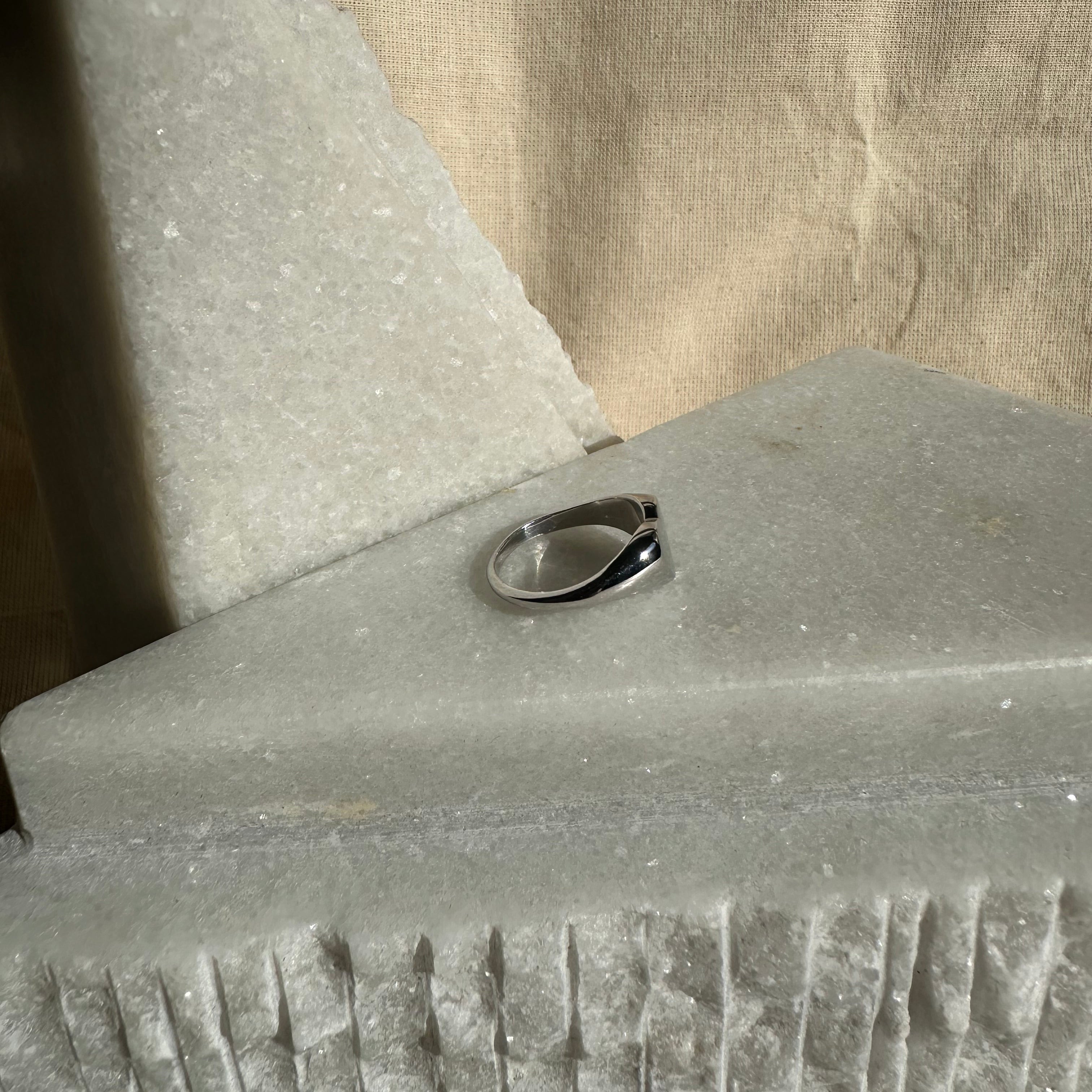 Heartbeat Signet Silver Ring (SPECIAL)