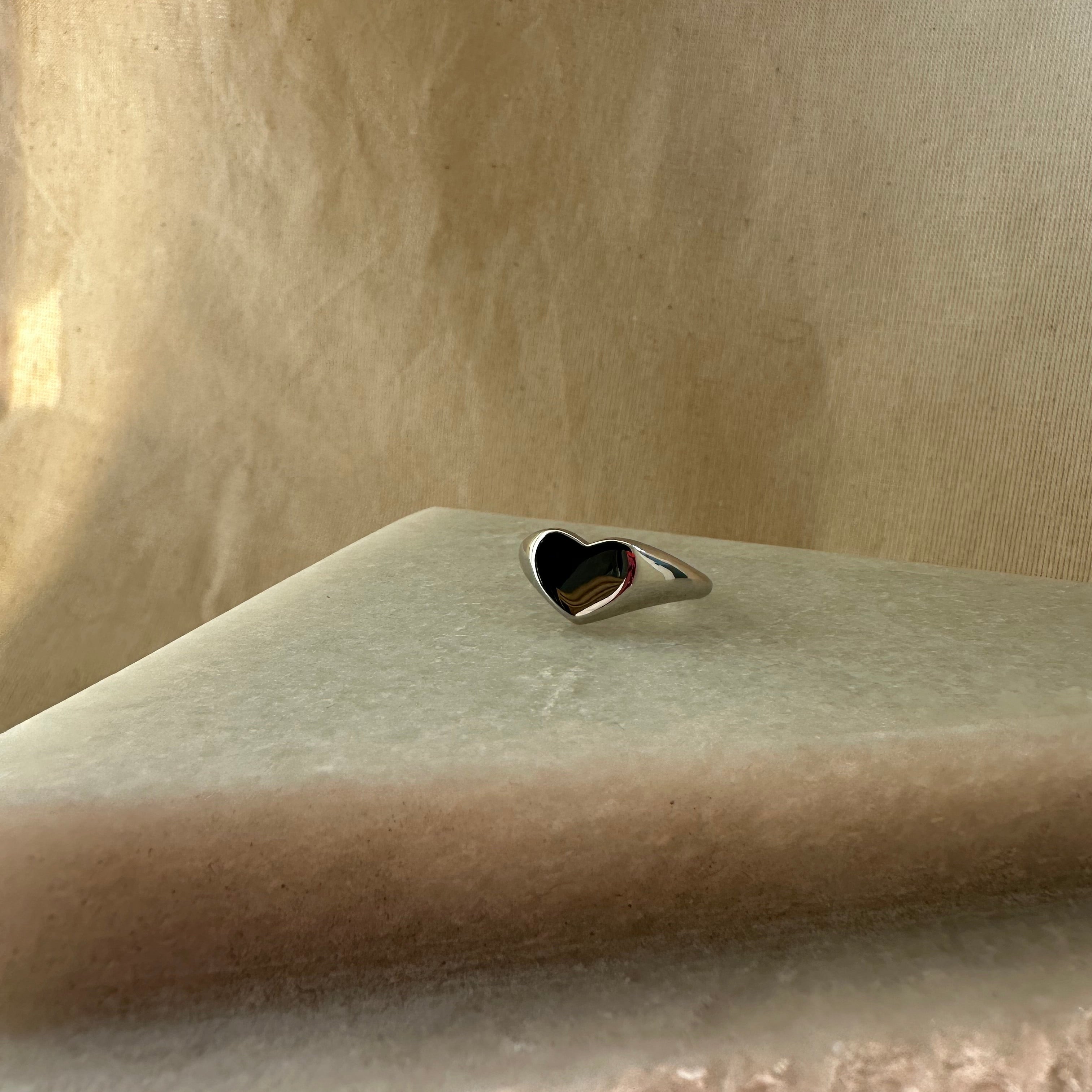 Heartbeat Signet Silver Ring (SPECIAL)