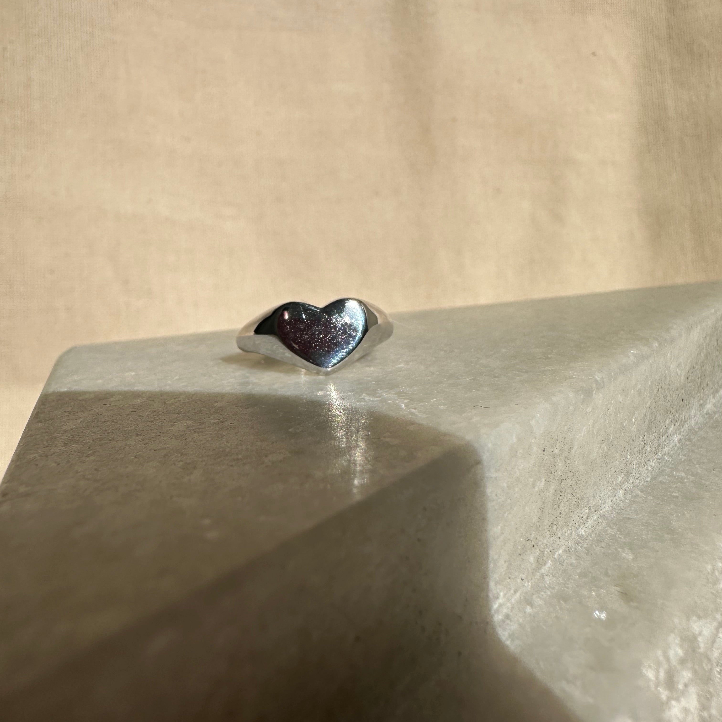 Heartbeat Signet Silver Ring (SPECIAL)