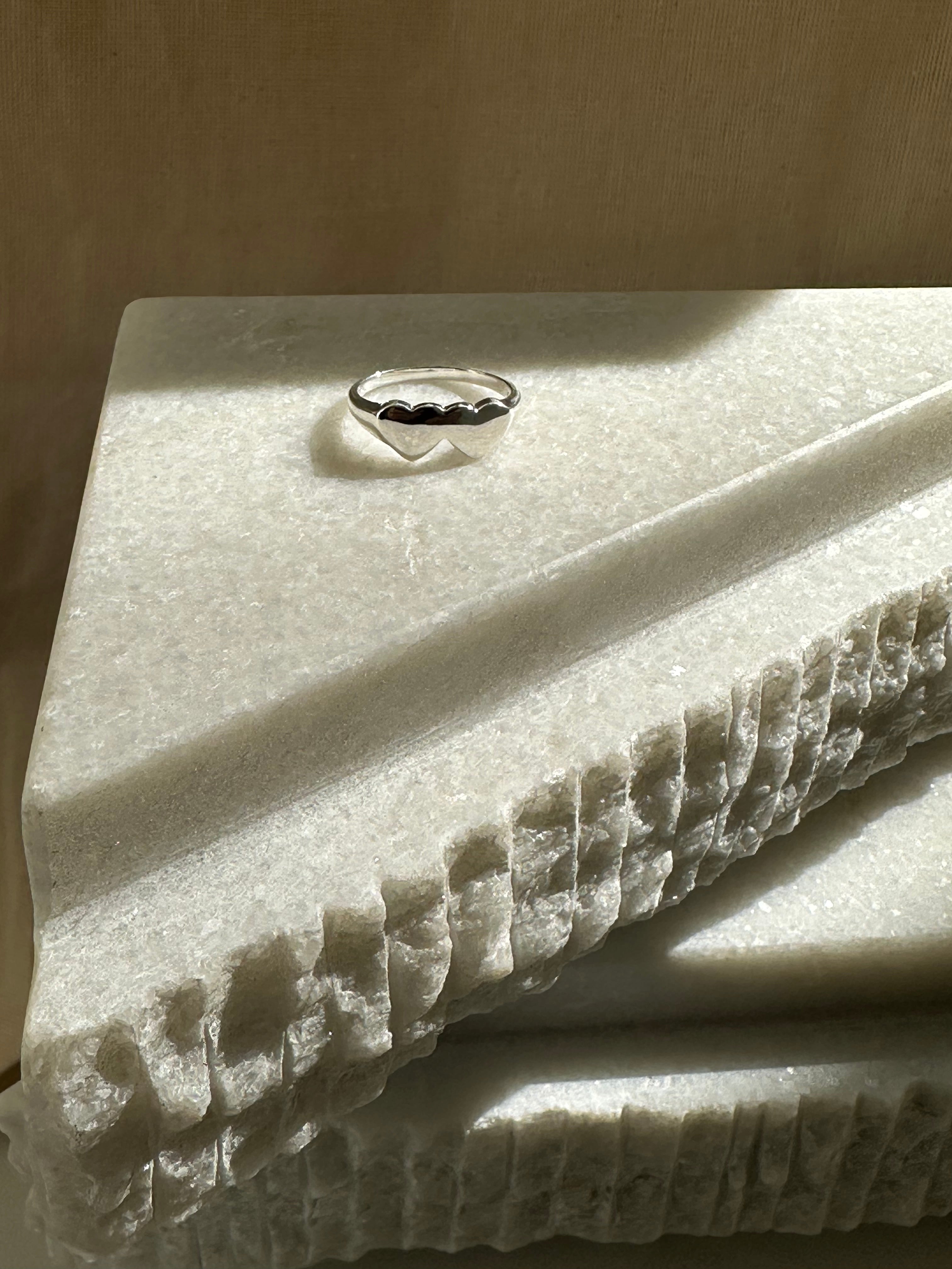 Lovers and Friends Signet Silver Ring (SPECIAL)