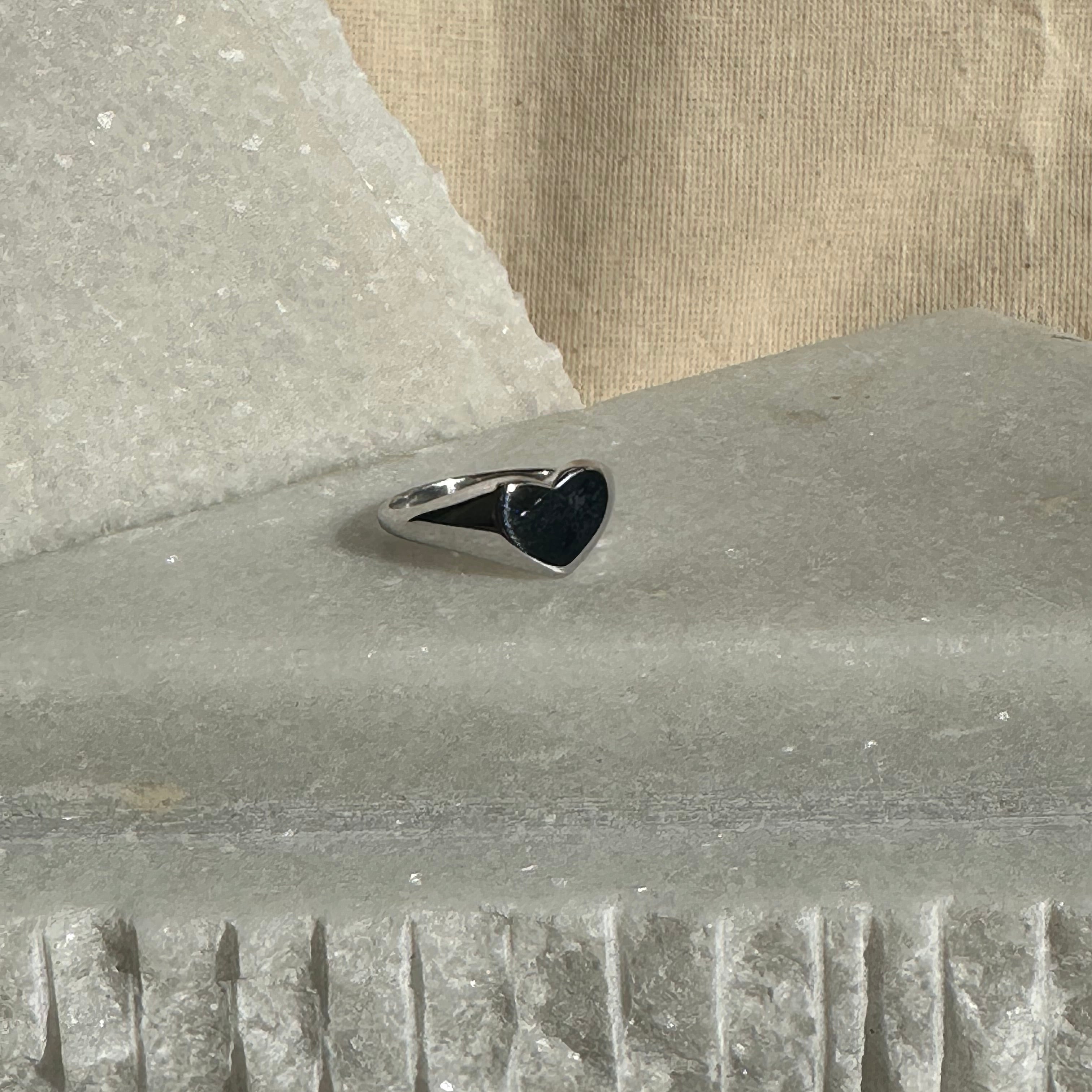 Heartbeat Signet Silver Ring (SPECIAL)