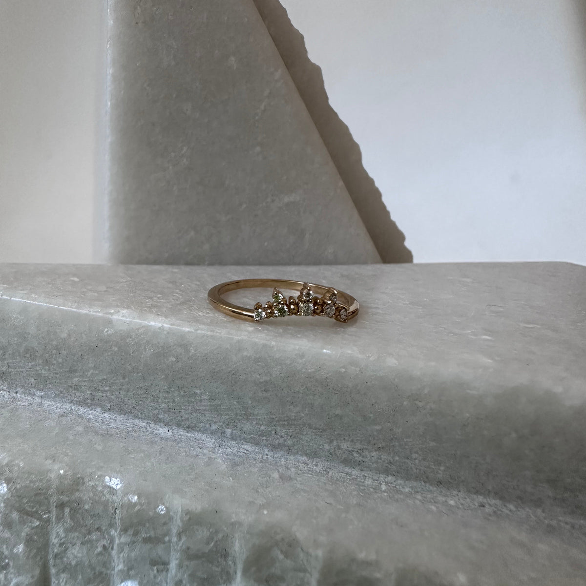 Burst Nesting Diamond Ring
