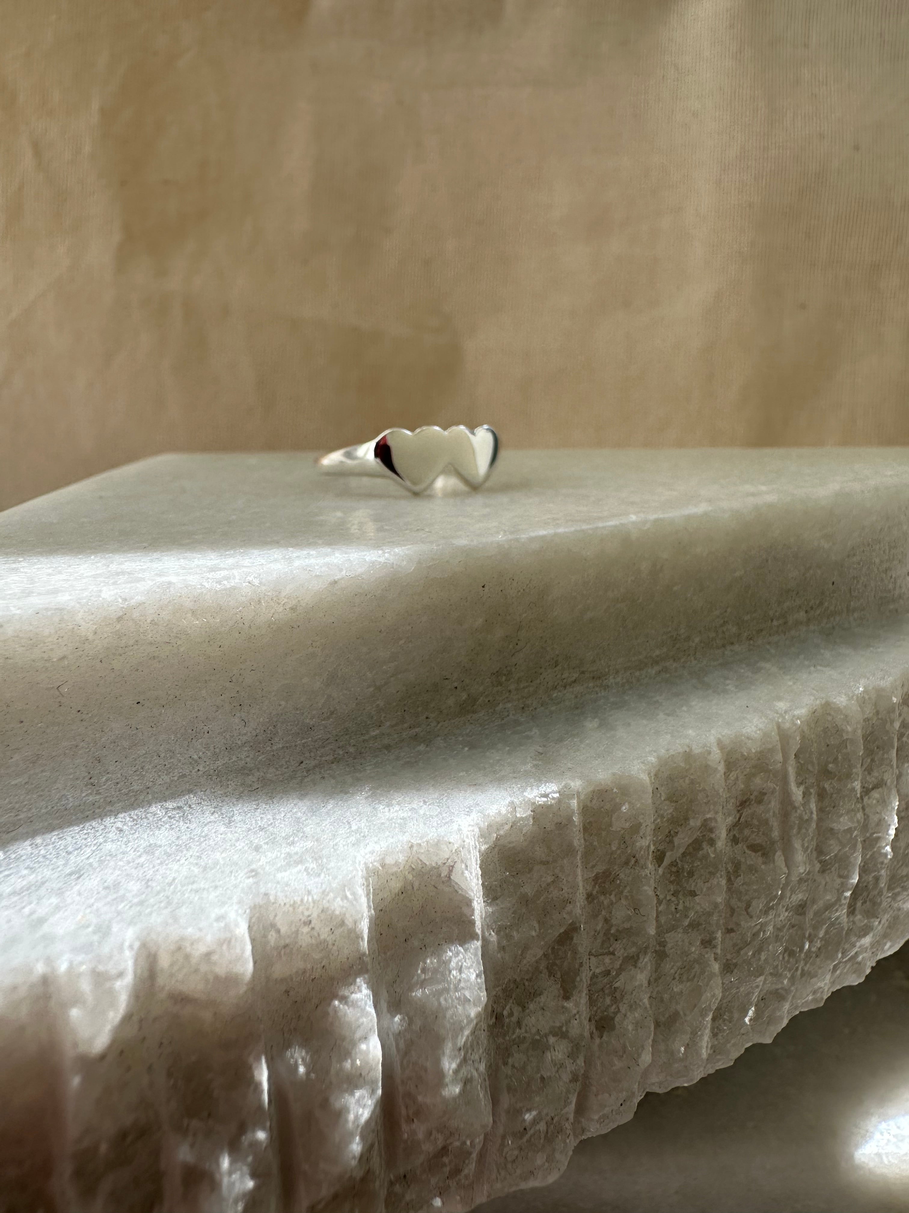 Lovers and Friends Signet Silver Ring (SPECIAL)