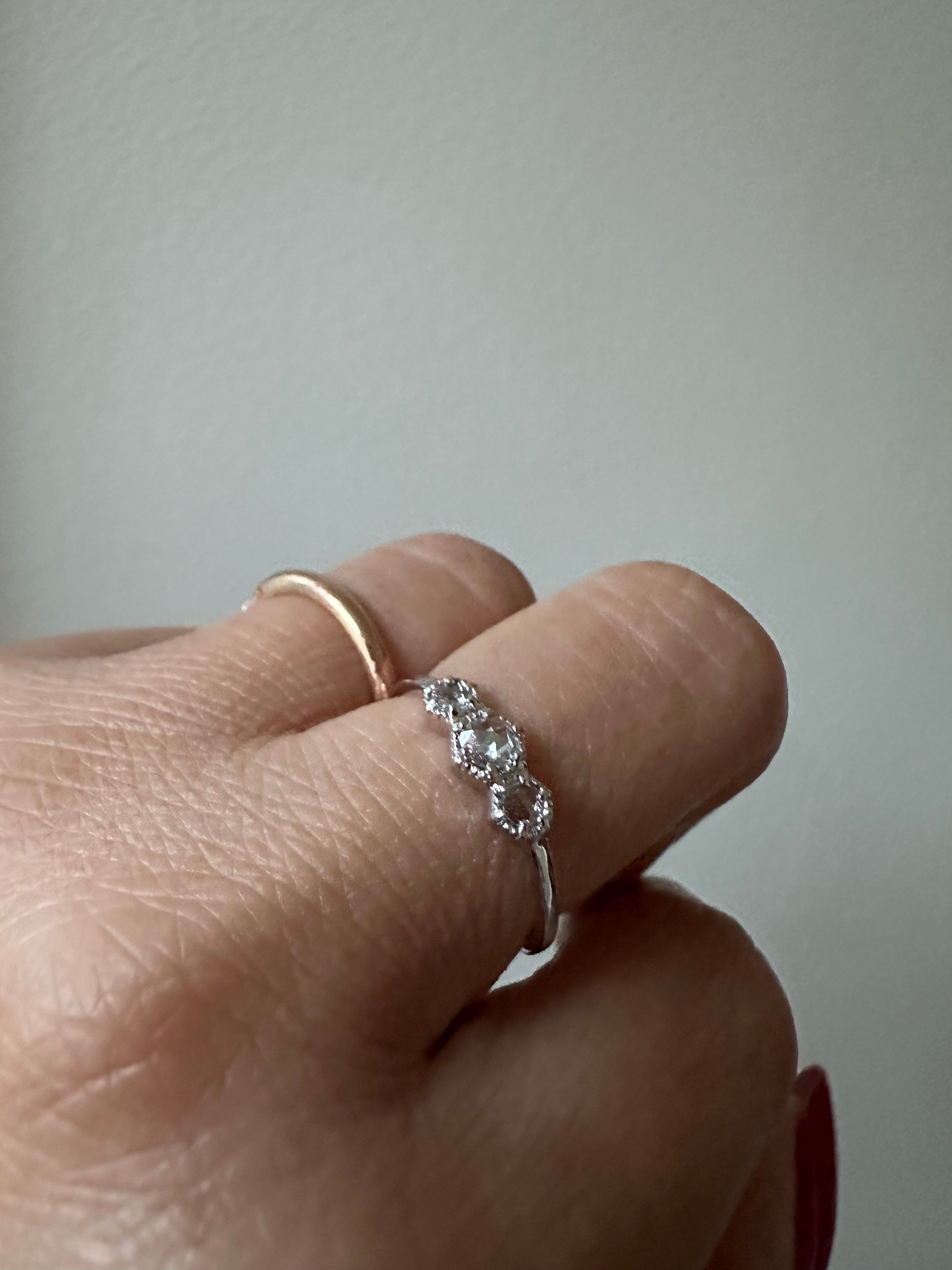 Triple Frame Diamond Ring