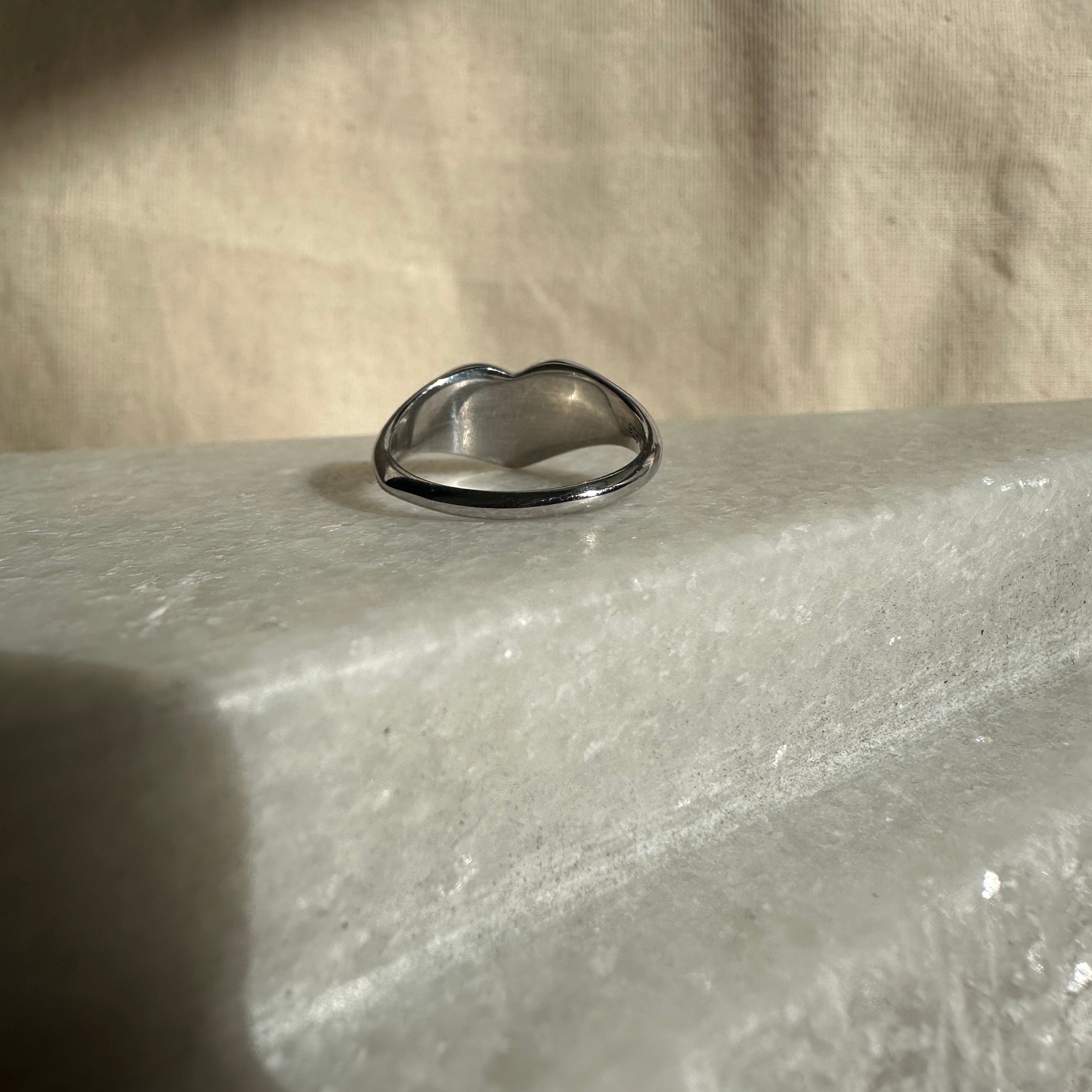 Heartbeat Signet Silver Ring (SPECIAL)