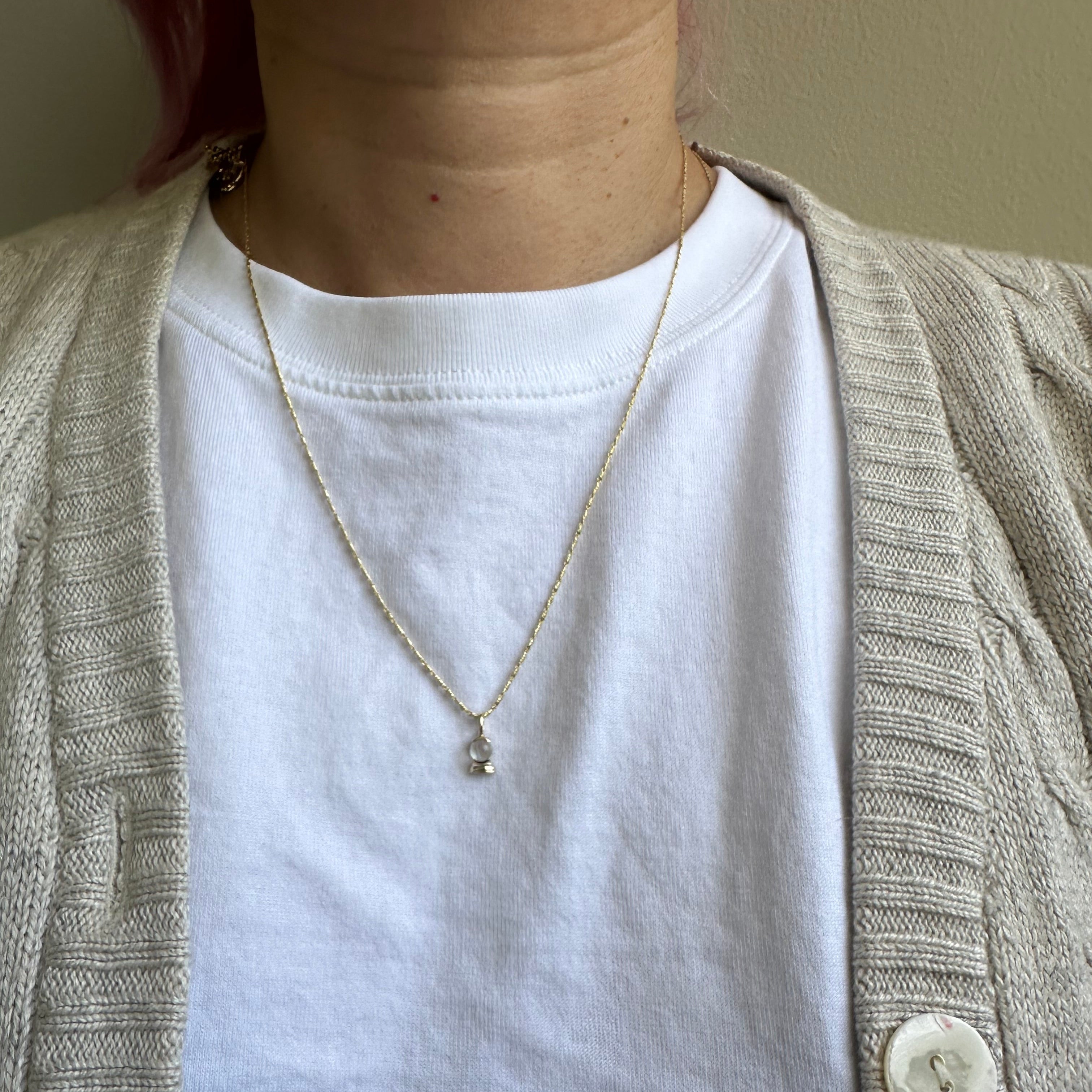 Small Crystal Ball Pendant Charm