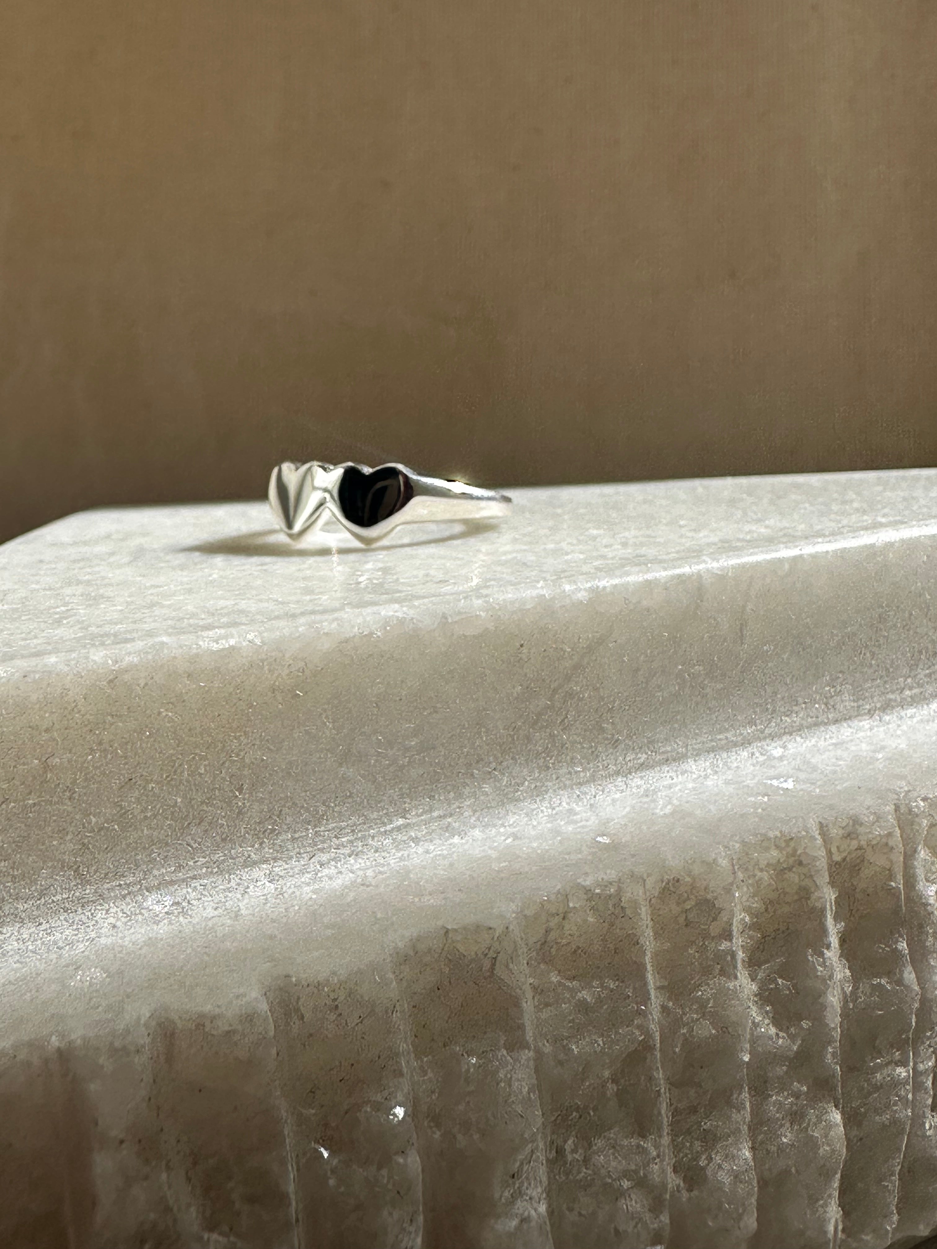 Lovers and Friends Signet Silver Ring (SPECIAL)