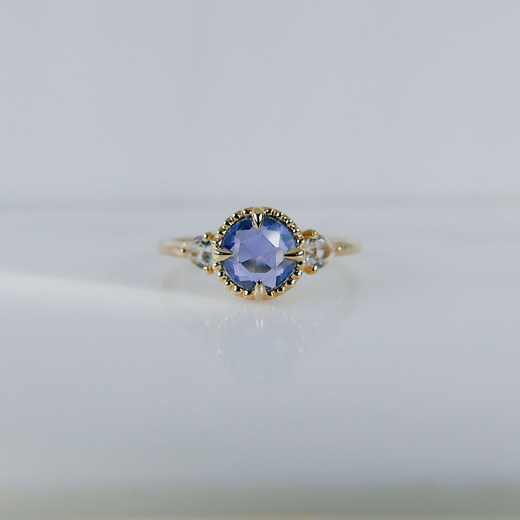 Bardot Blue Rosecut Sapphire Ring