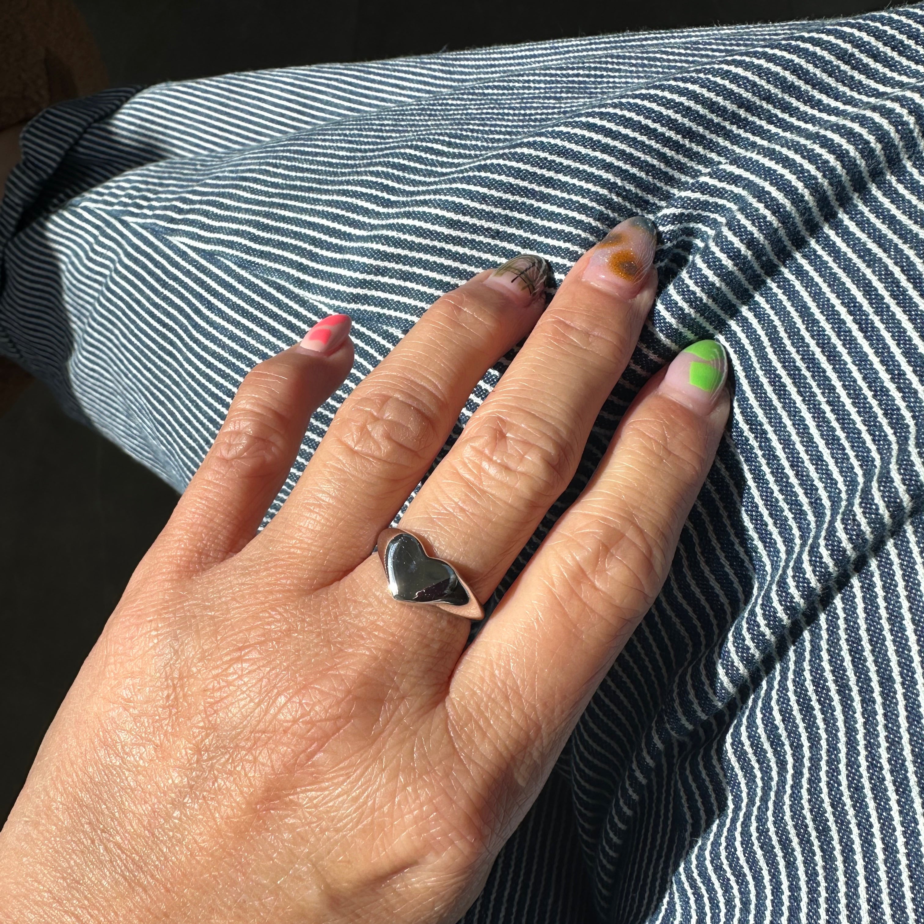 Heartbeat Signet Silver Ring (SPECIAL)