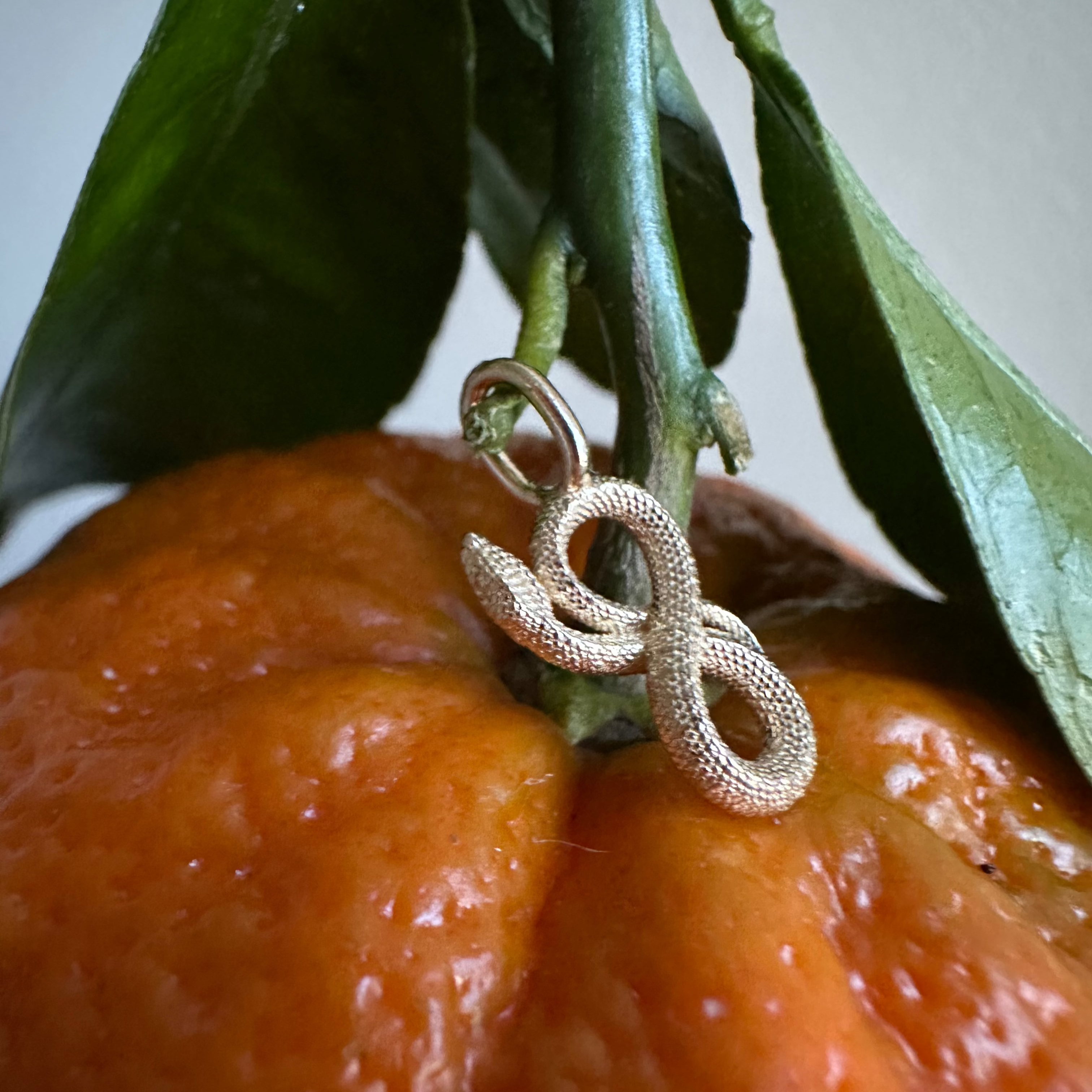 Small Snake figure 8 Pendant Charm