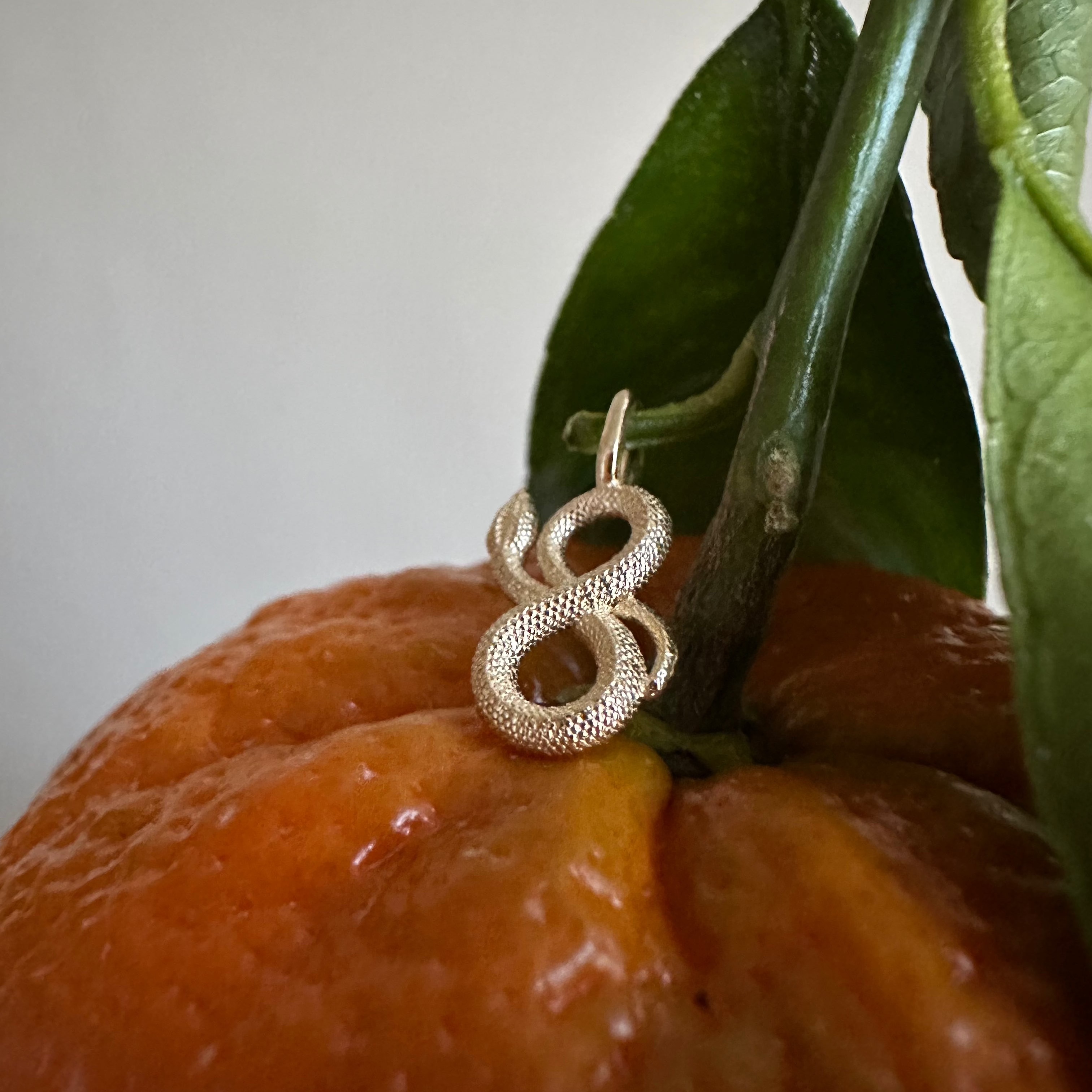 Small Snake figure 8 Pendant Charm