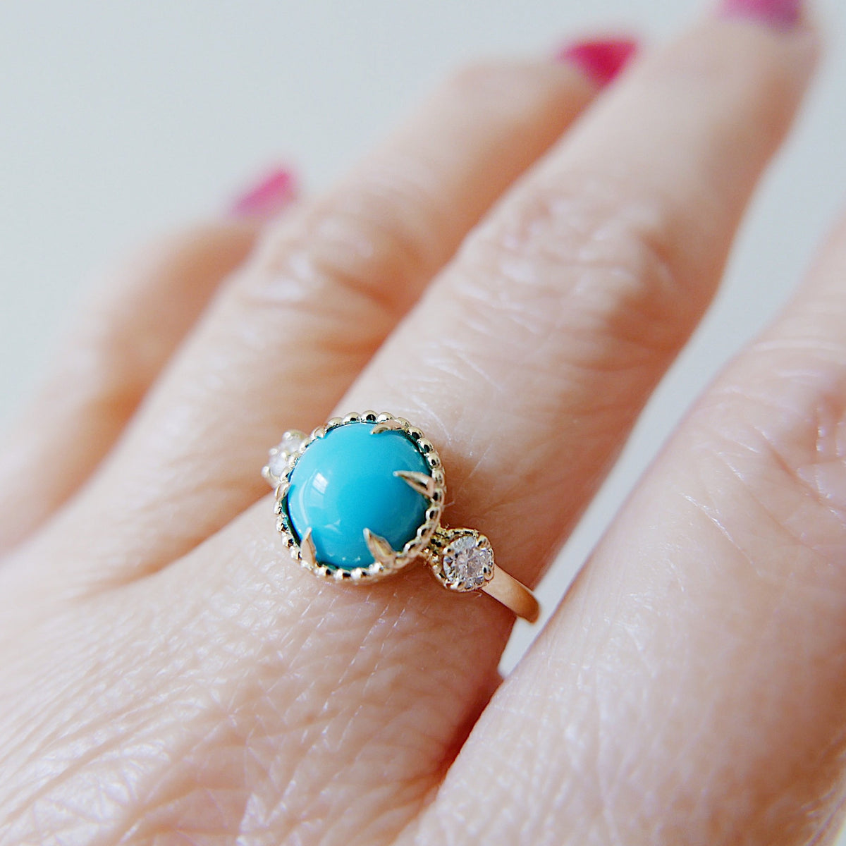 Turquoise and Diamond Celeste ring