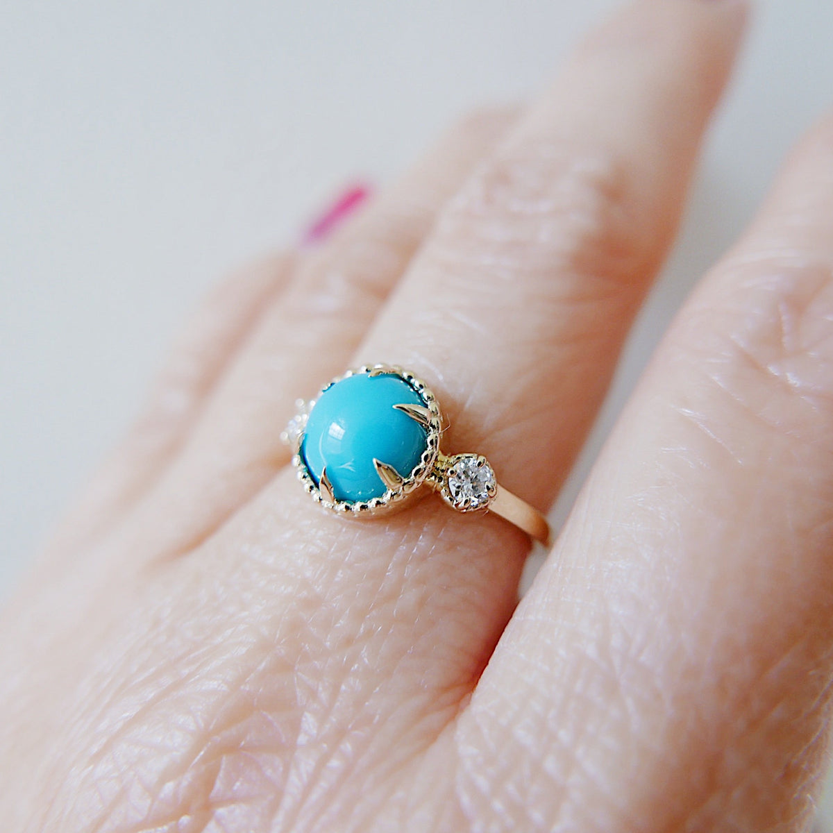 Turquoise and Diamond Celeste ring