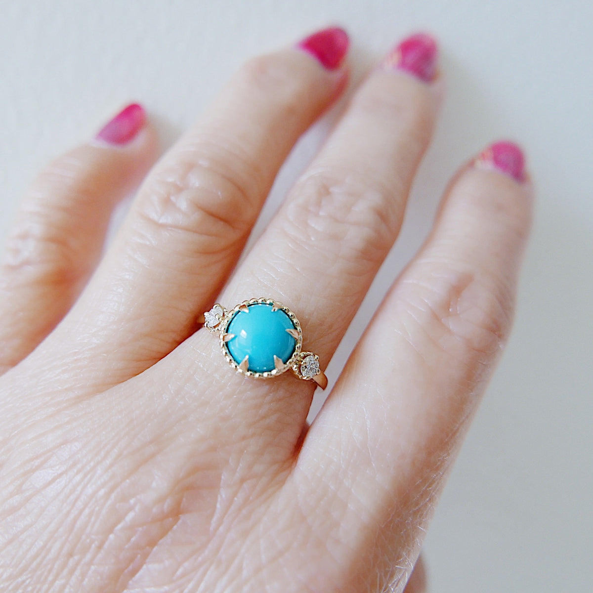 Turquoise and Diamond Celeste ring