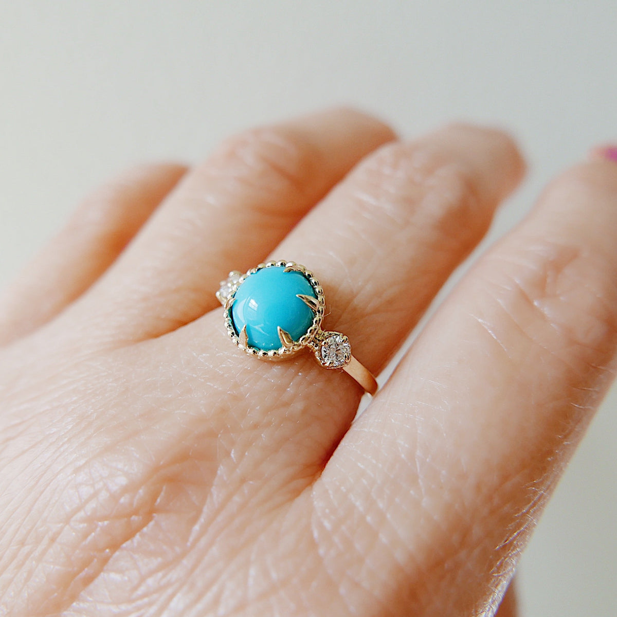 Turquoise and Diamond Celeste ring