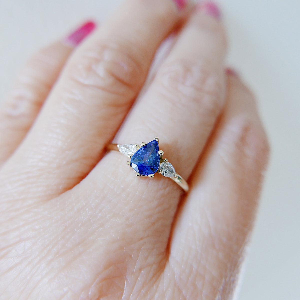 Anjou One Of A Kind Ceylon Blue Sapphire and Diamond Ring