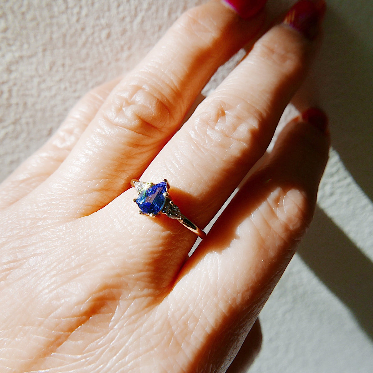 Anjou One Of A Kind Ceylon Blue Sapphire and Diamond Ring