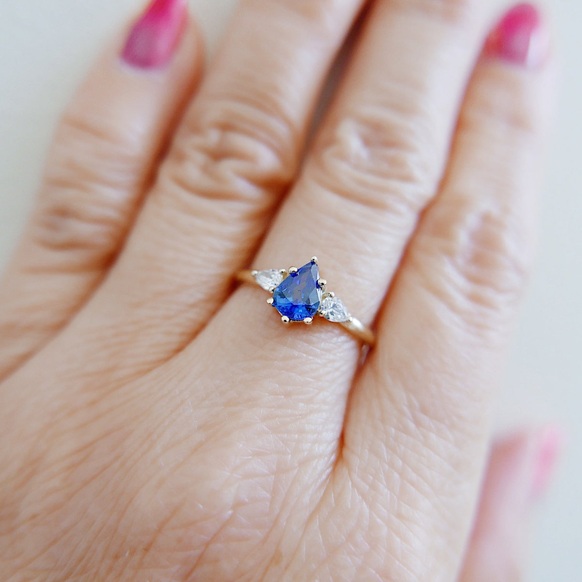 Anjou One Of A Kind Ceylon Blue Sapphire and Diamond Ring