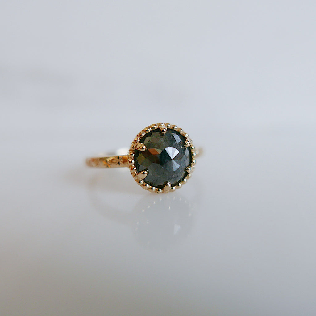 Starry Night Rustic Black One of A Kind Diamond Ring