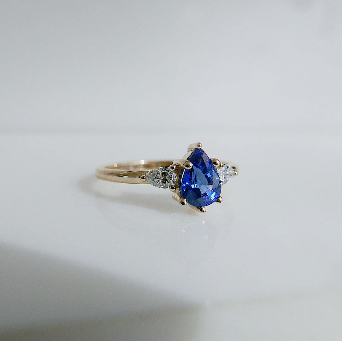 Anjou One Of A Kind Ceylon Blue Sapphire and Diamond Ring