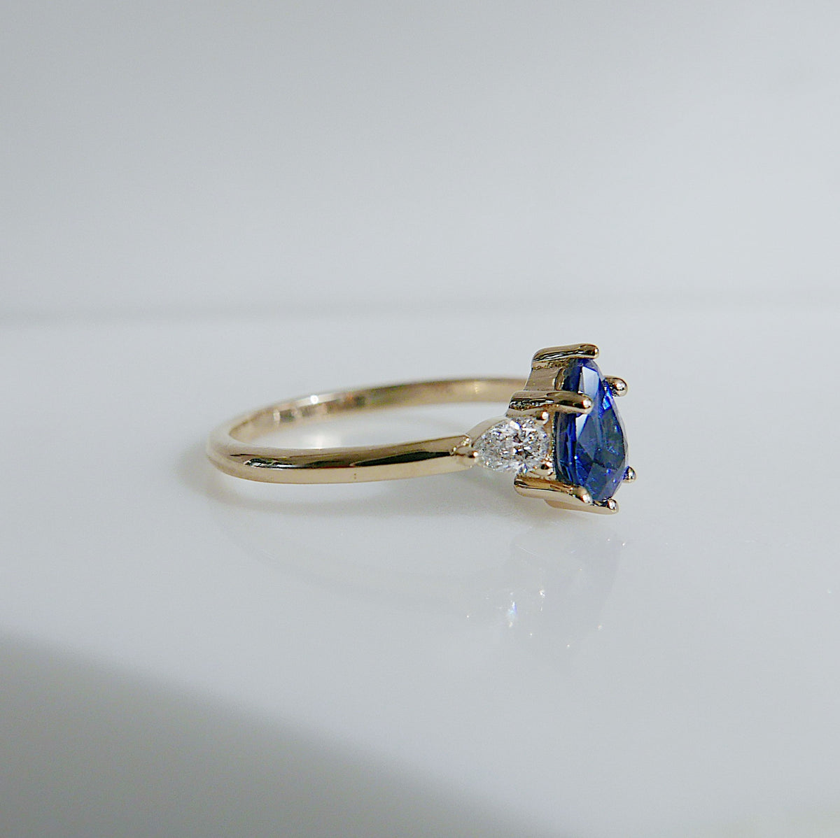 Anjou One Of A Kind Ceylon Blue Sapphire and Diamond Ring