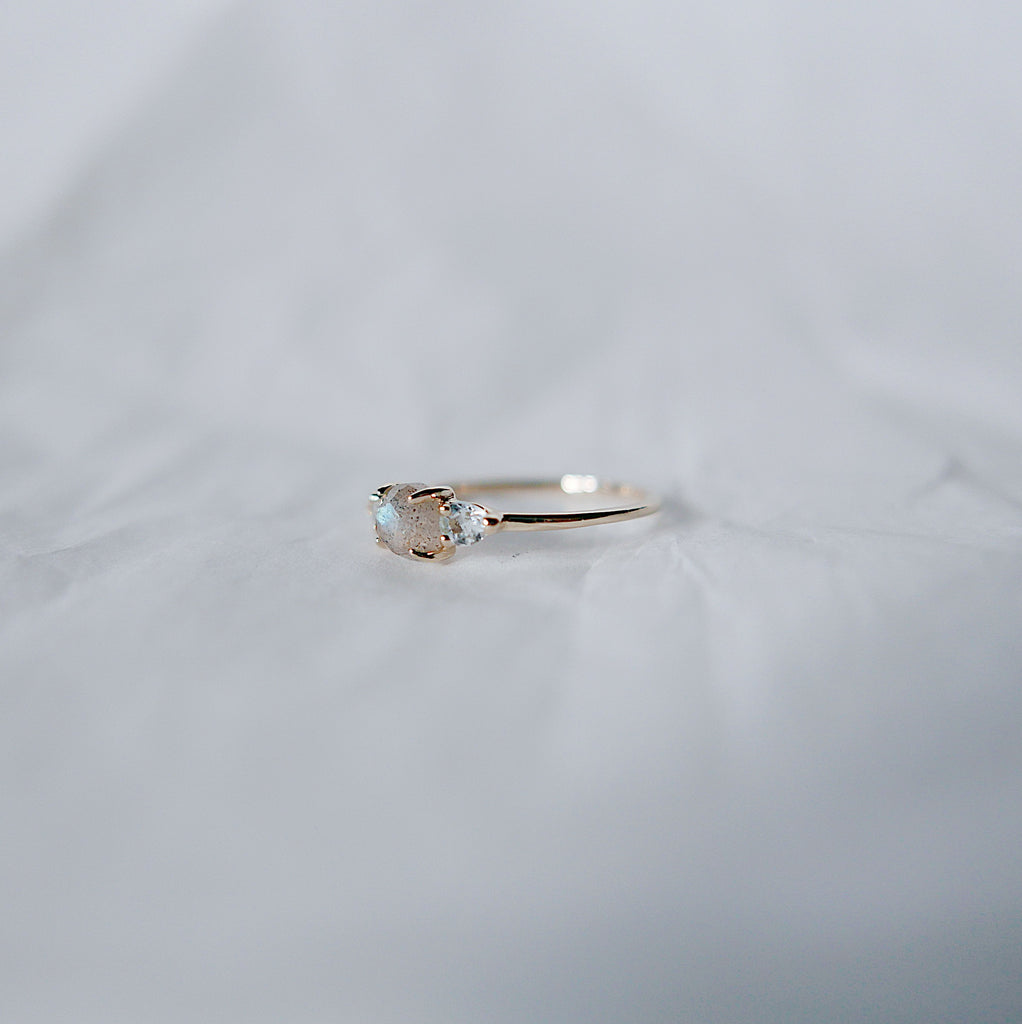 Penelope Rose Cut Labradorite Ring