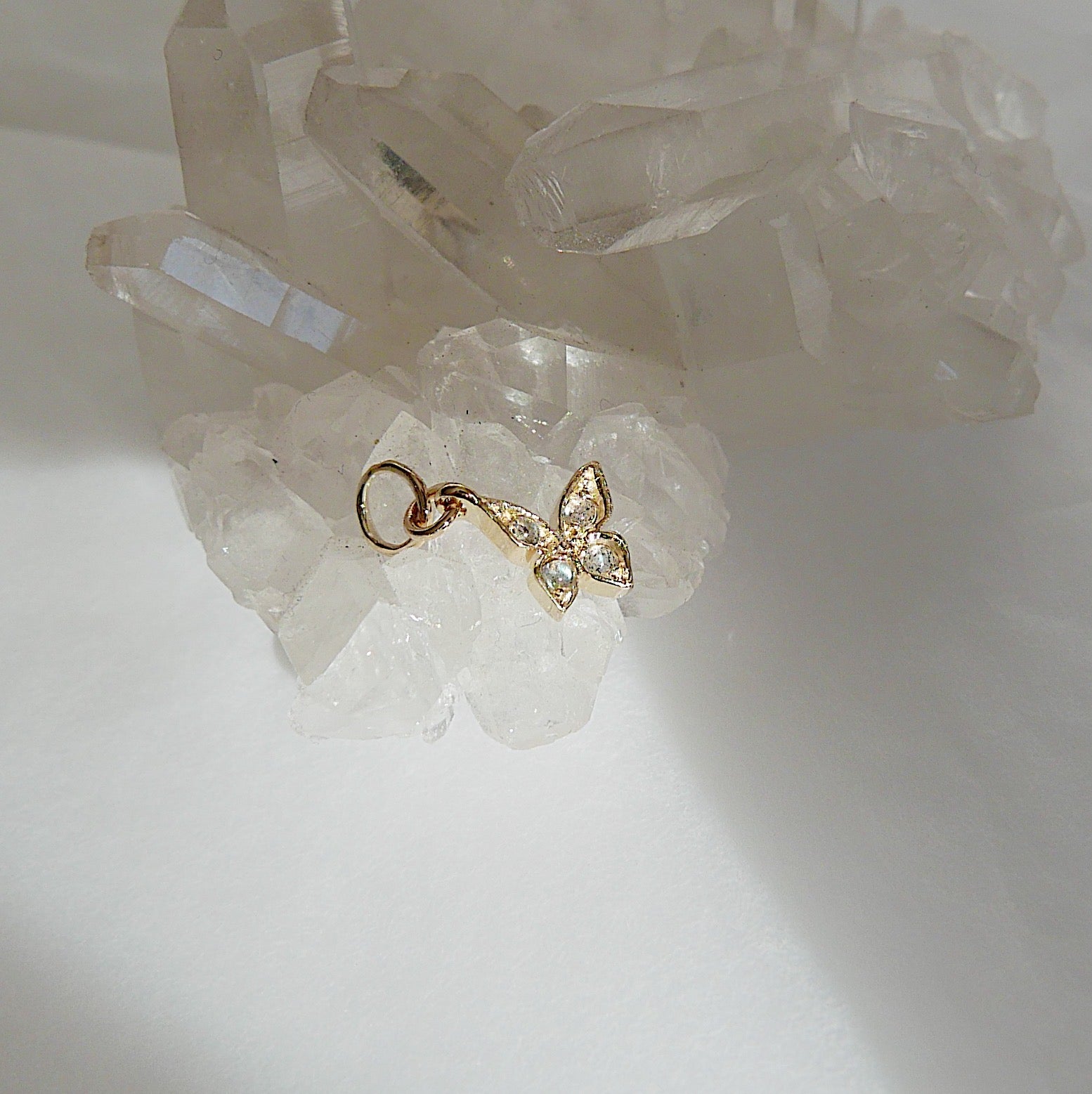 Labradorite Butterfly Charm