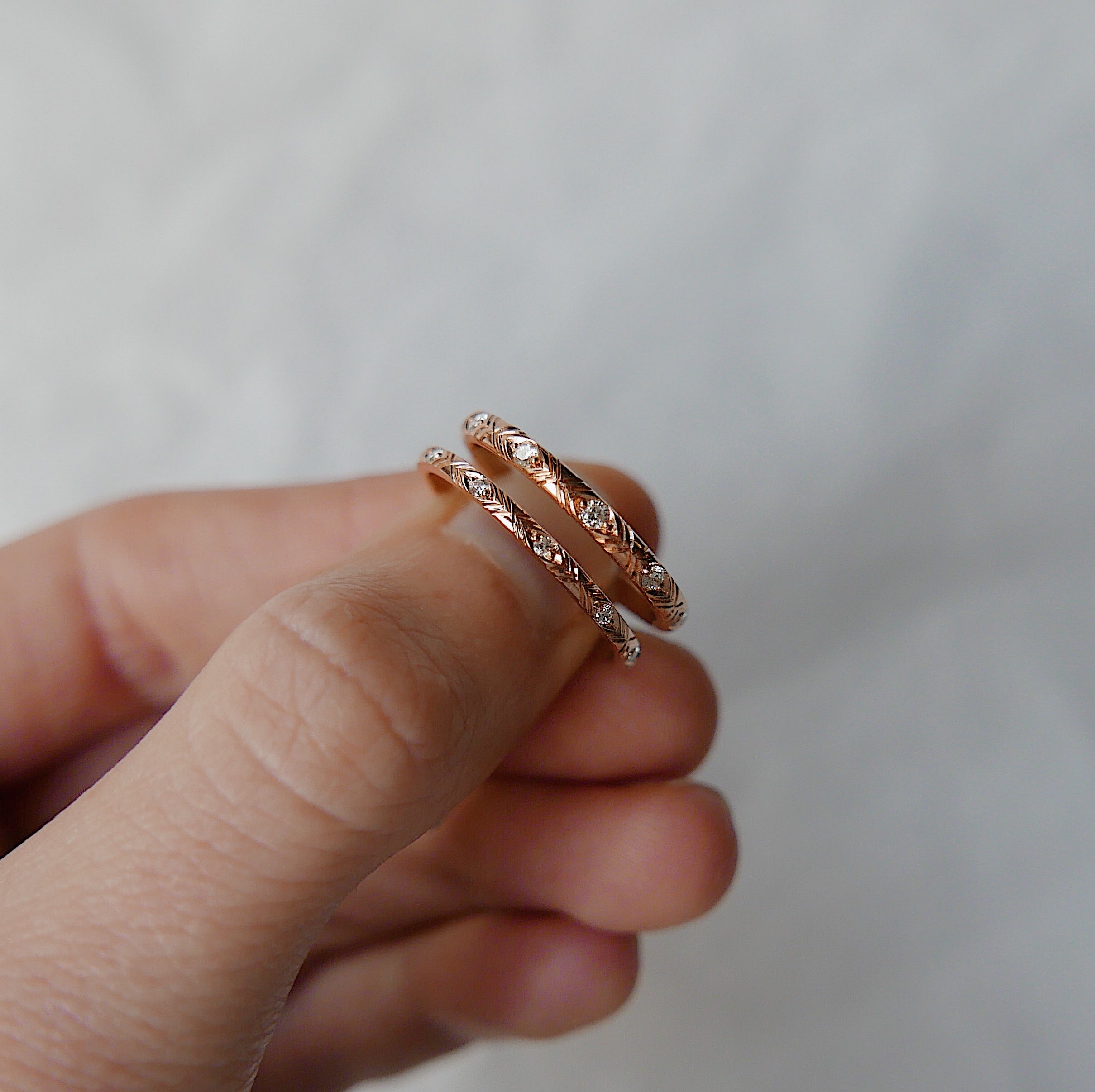 Camille Diamond Ring, Camille Black Diamond Ring, stacking band, wedding band, infinity band, gold band, diamond ring, black diamond ring