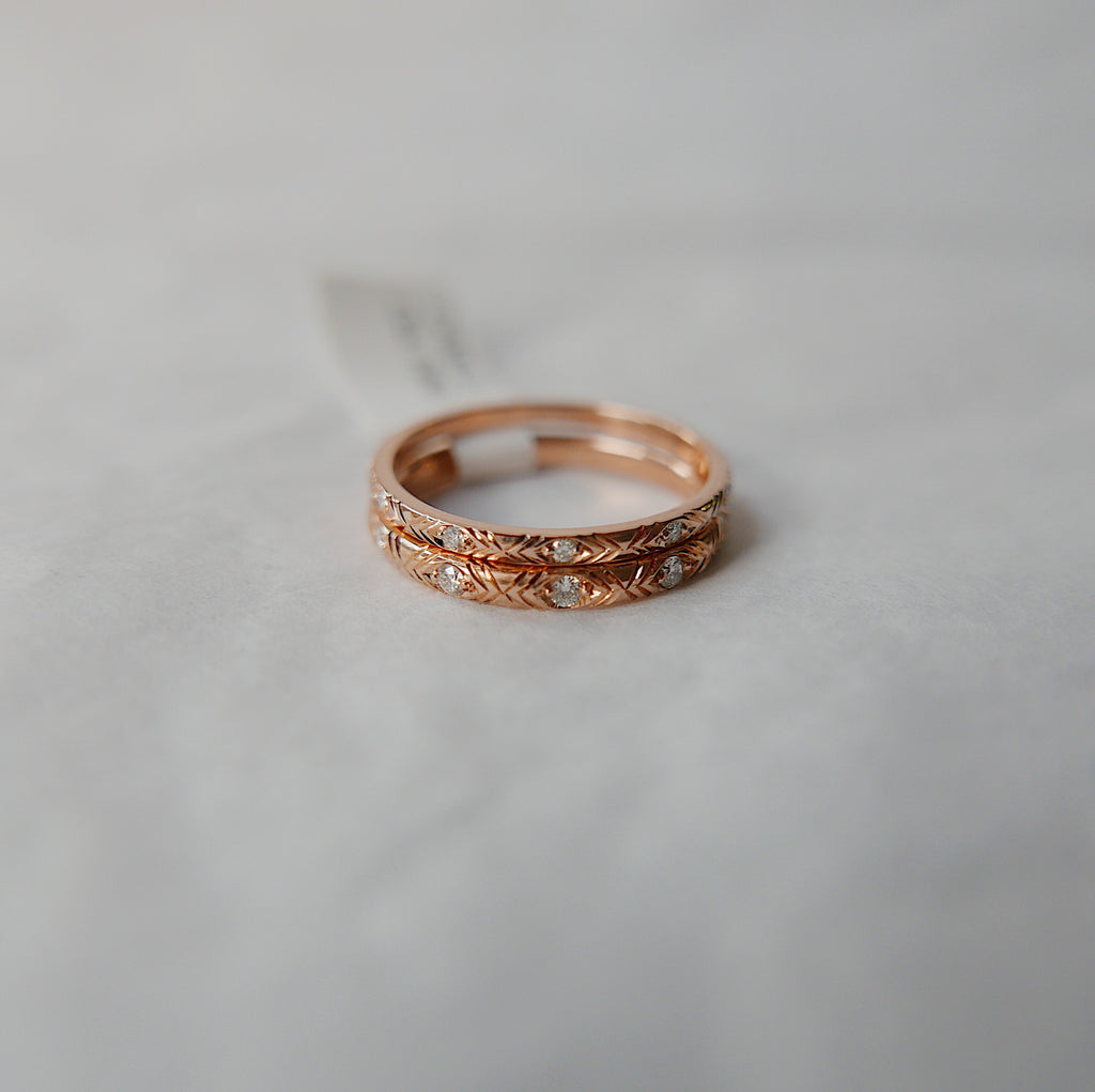 Camille Diamond Ring, Camille Black Diamond Ring, stacking band, wedding band, infinity band, gold band, diamond ring, black diamond ring