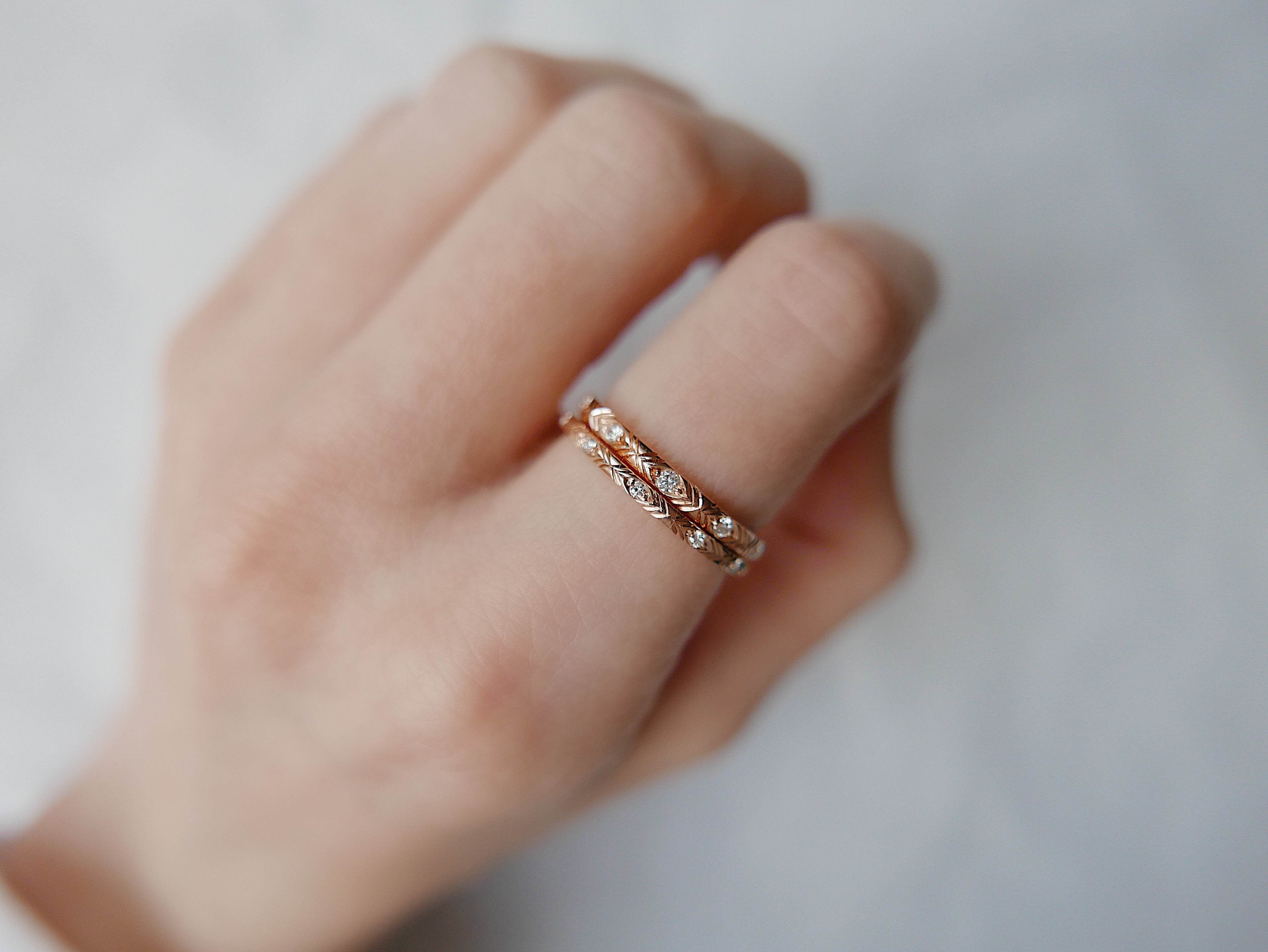 Camille Diamond Ring, Camille Black Diamond Ring, stacking band, wedding band, infinity band, gold band, diamond ring, black diamond ring