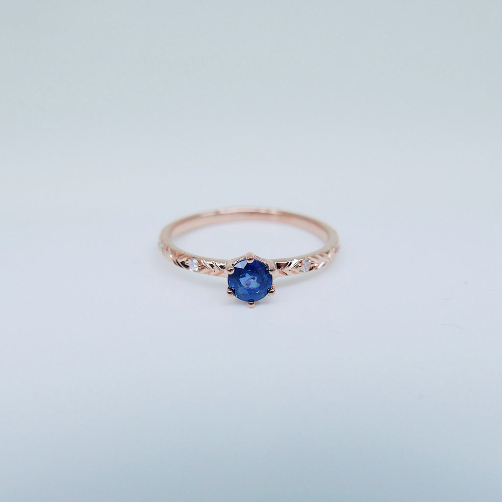 Claire Blue Sapphire Ring 14k Gold