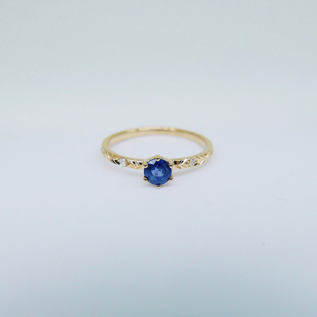 Claire Blue Sapphire Ring 14k Gold