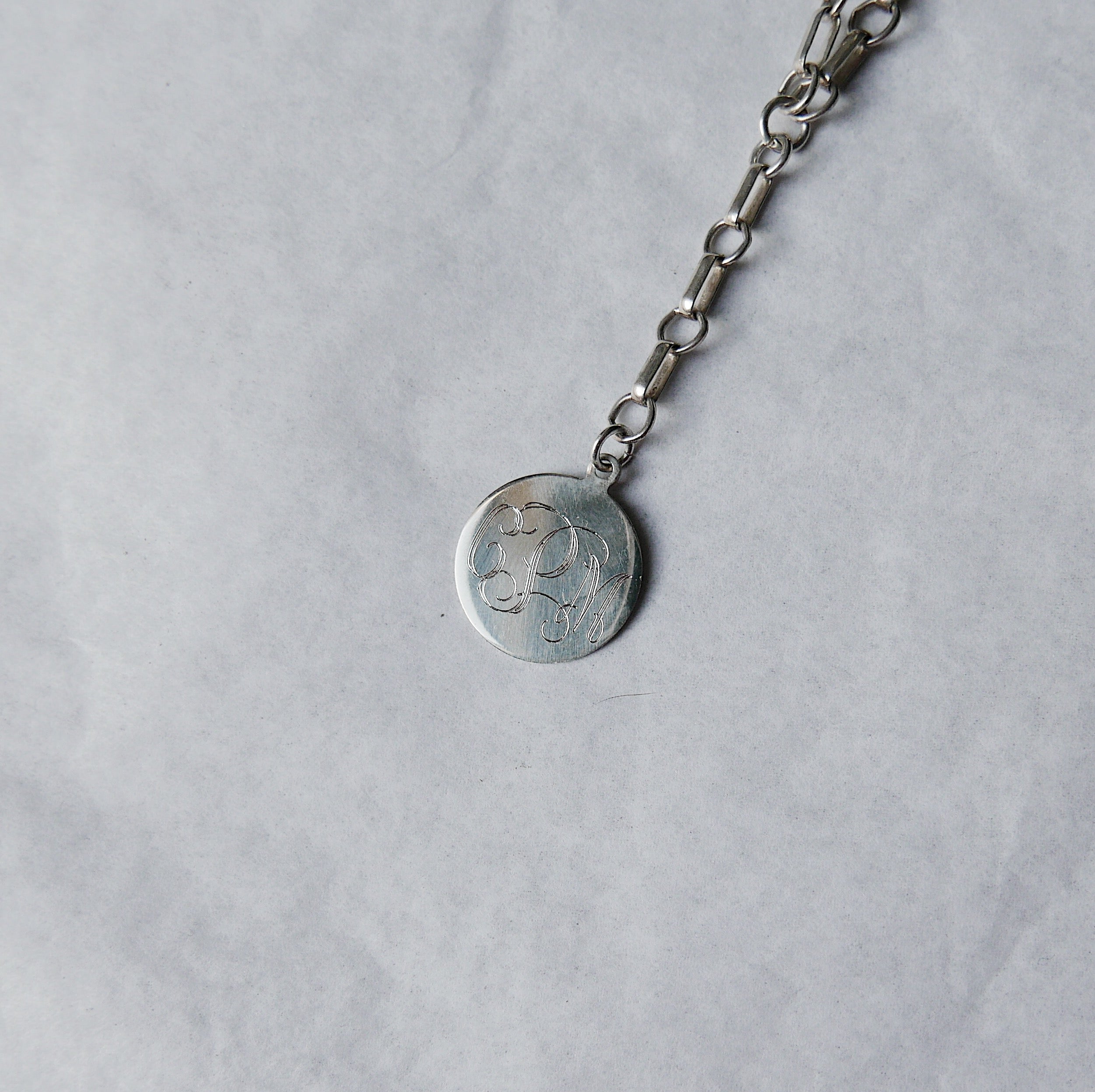 Large Coin Chain Lariat Necklace, Coin necklace, sterling silver, personalized coin necklace, personalized necklace, lariat chain necklace