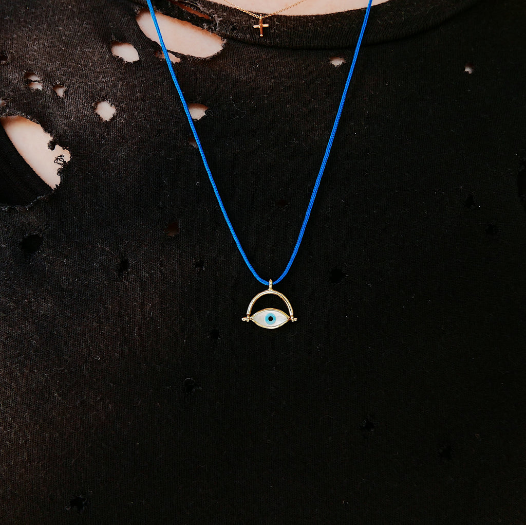 Eye Roll Cord Necklace