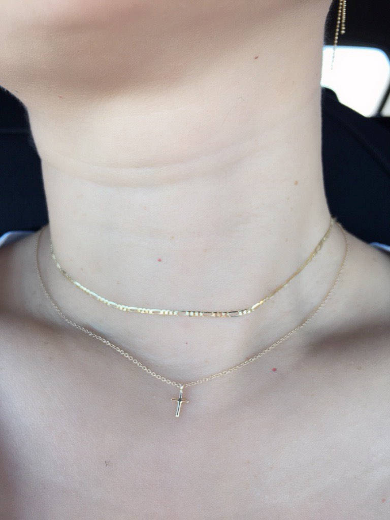 Figaro chain Choker, Cable chain choker, 14k gold chain choker, thin dainty choker, Refined and modern choker, Sleek gold chain choker
