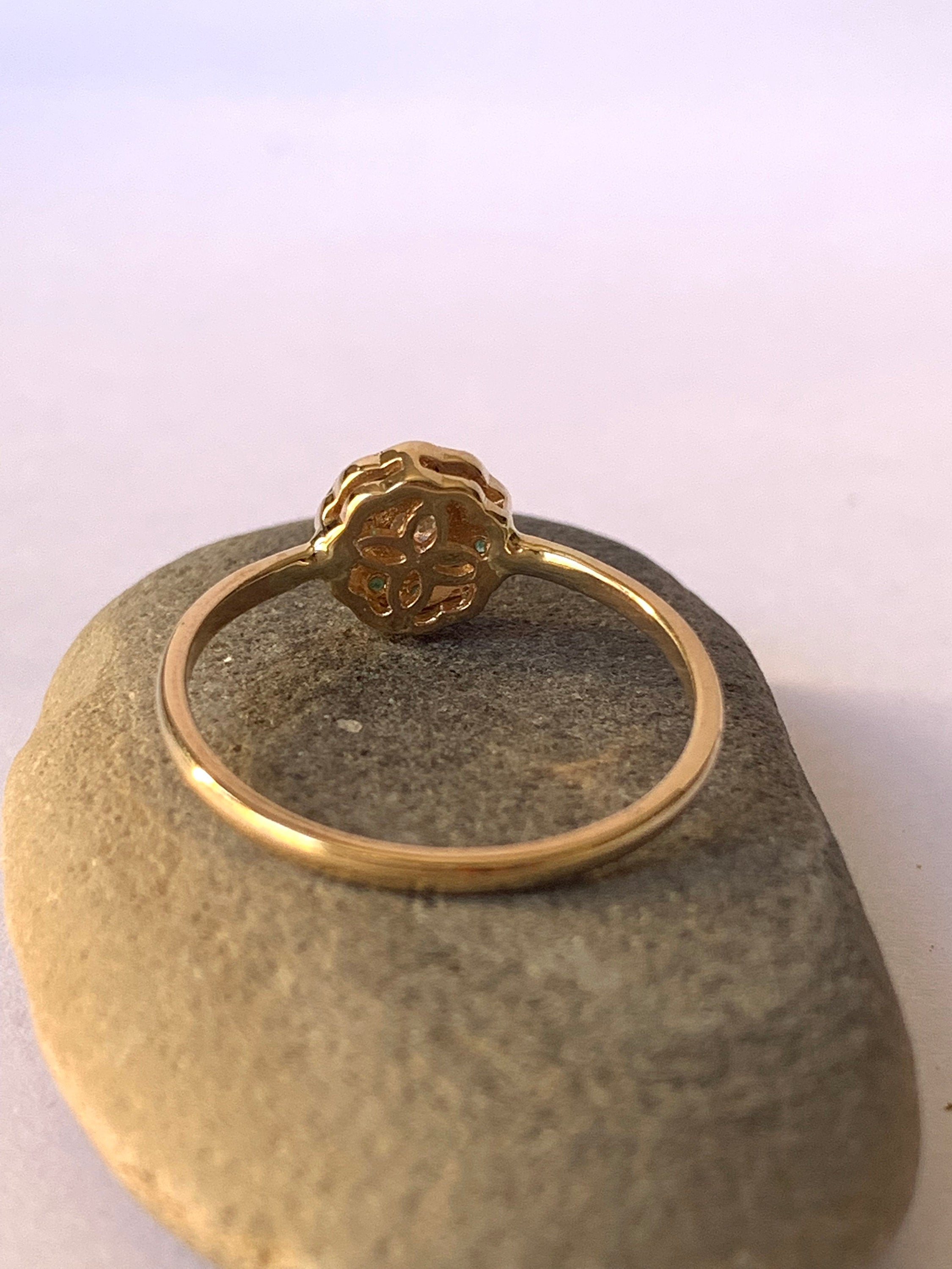 Flora Ruby ring, Gold Ruby flower ring, 14k gold ruby and diamond cluster ring, alternative engagement ring