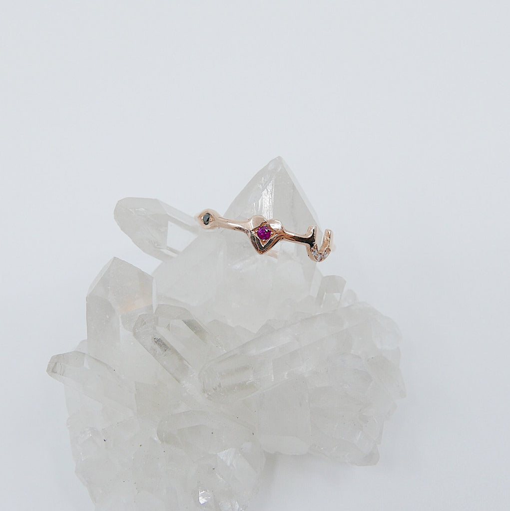 Eye Love U ring, 14k eye love u ring, gold I love you ring, love band, fun love ring, witty eye love u band