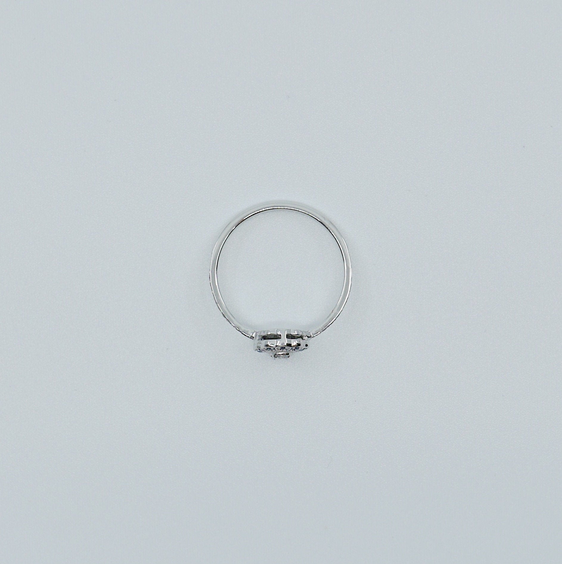 Flora Sapphire Half Pave Diamond ring, 14k Gold Sapphire Pave flower ring, 14k gold sapphire and diamond ring, alternative engagement ring