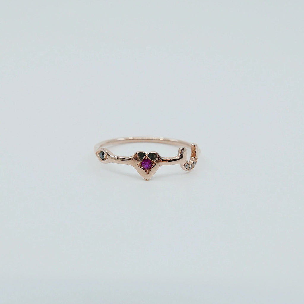 Eye Love U ring, 14k eye love u ring, gold I love you ring, love band, fun love ring, witty eye love u band